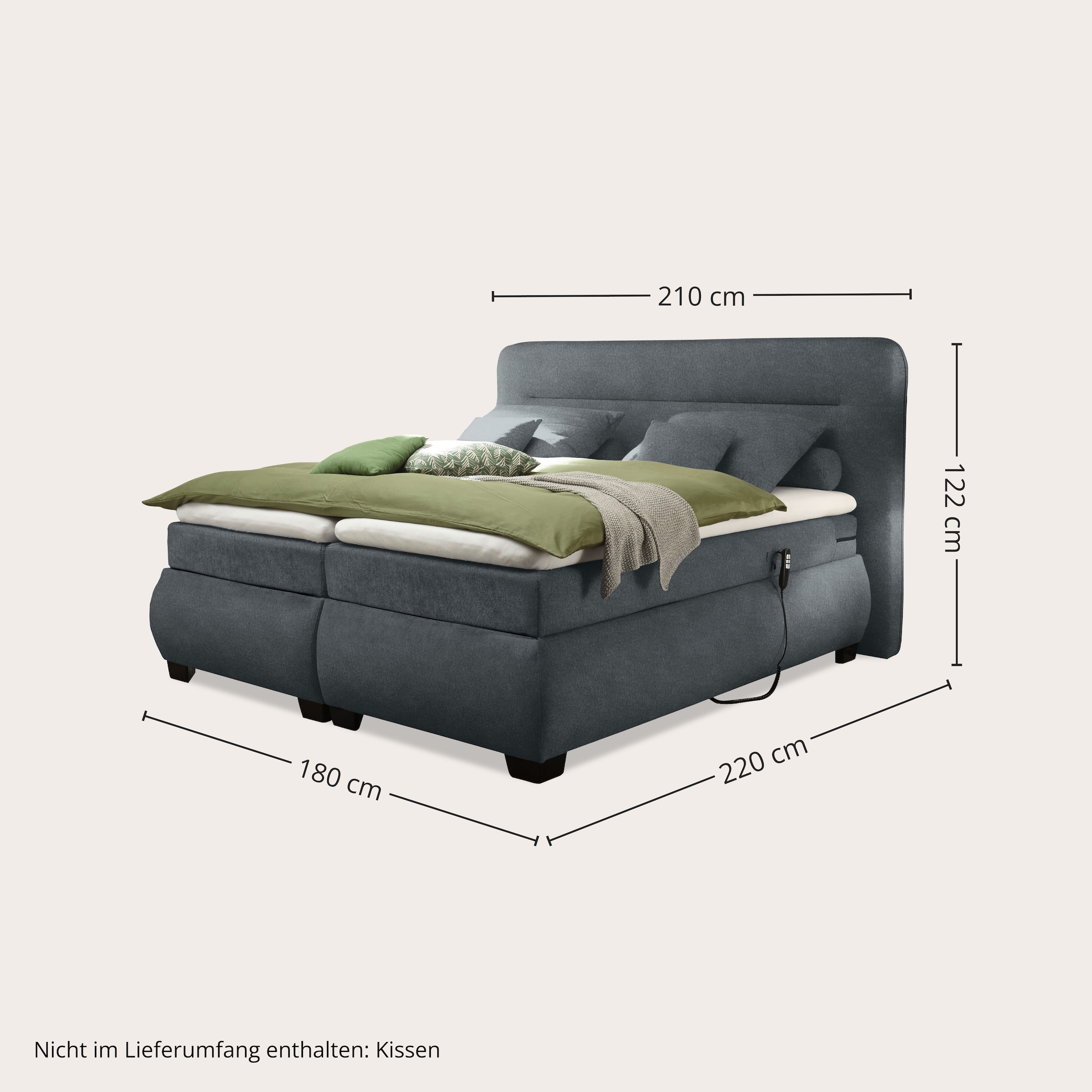 ED EXCITING DESIGN Lit boxspring »Evolution« inkl. Motor und Topper