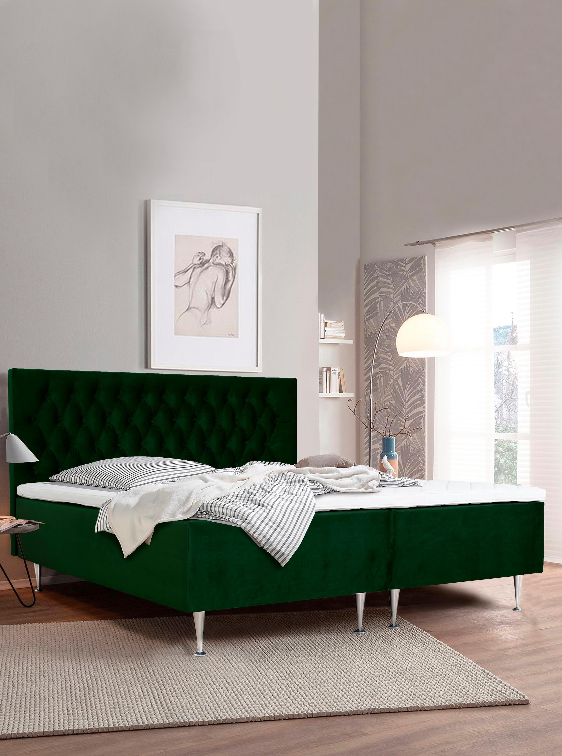 Image of Home affaire Boxspringbett "Exclusive" inkl. Topper, 3 Breiten, 3 Härtegrad-Ausführungen