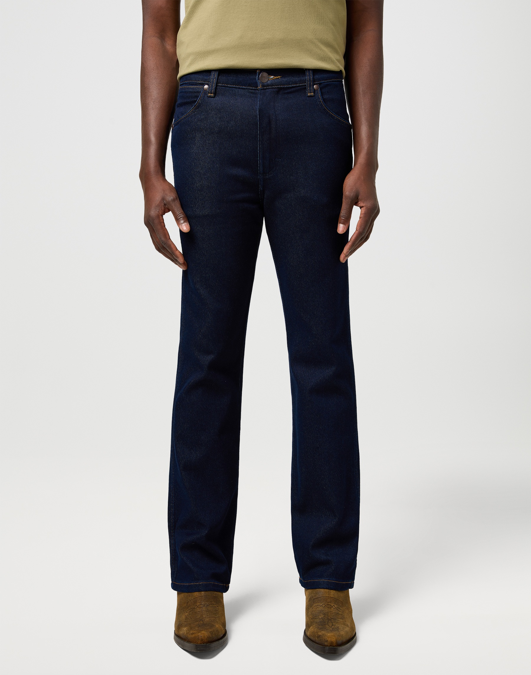 Image of Wrangler Bootcut-Jeans "WRANCHER" Low-Stretch