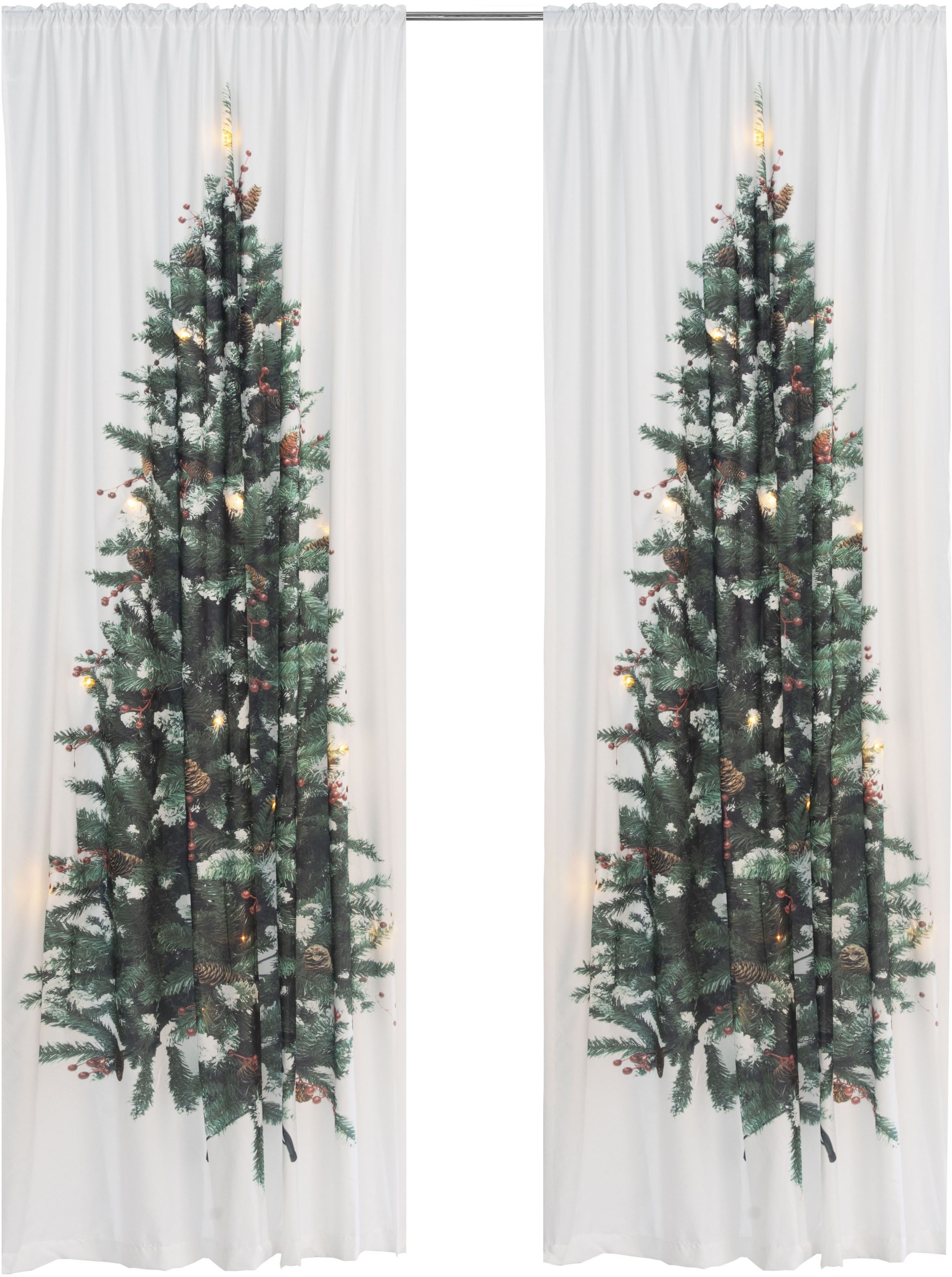 Image of my home Vorhang »Tannenbaum/LED«, (1 St.), Blickdicht, HxB: 230x140, LED-Beleuchtung bei Ackermann Versand Schweiz