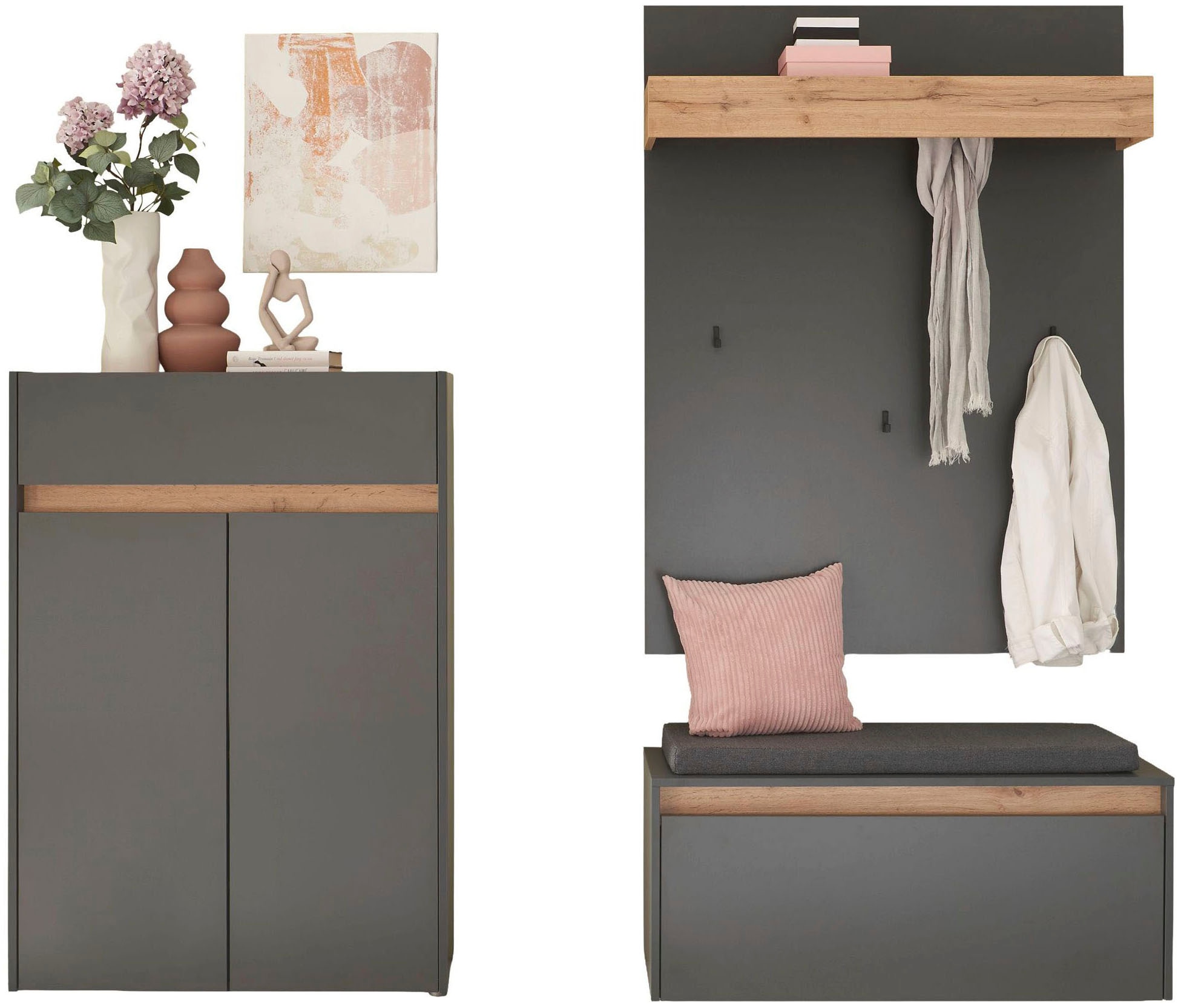 INOSIGN Ensemble de vestiaires »City/Giron, moderne Garderobe, viel Stauraum, ca. 24 Schuhe« Set, 3 cuis tlg.