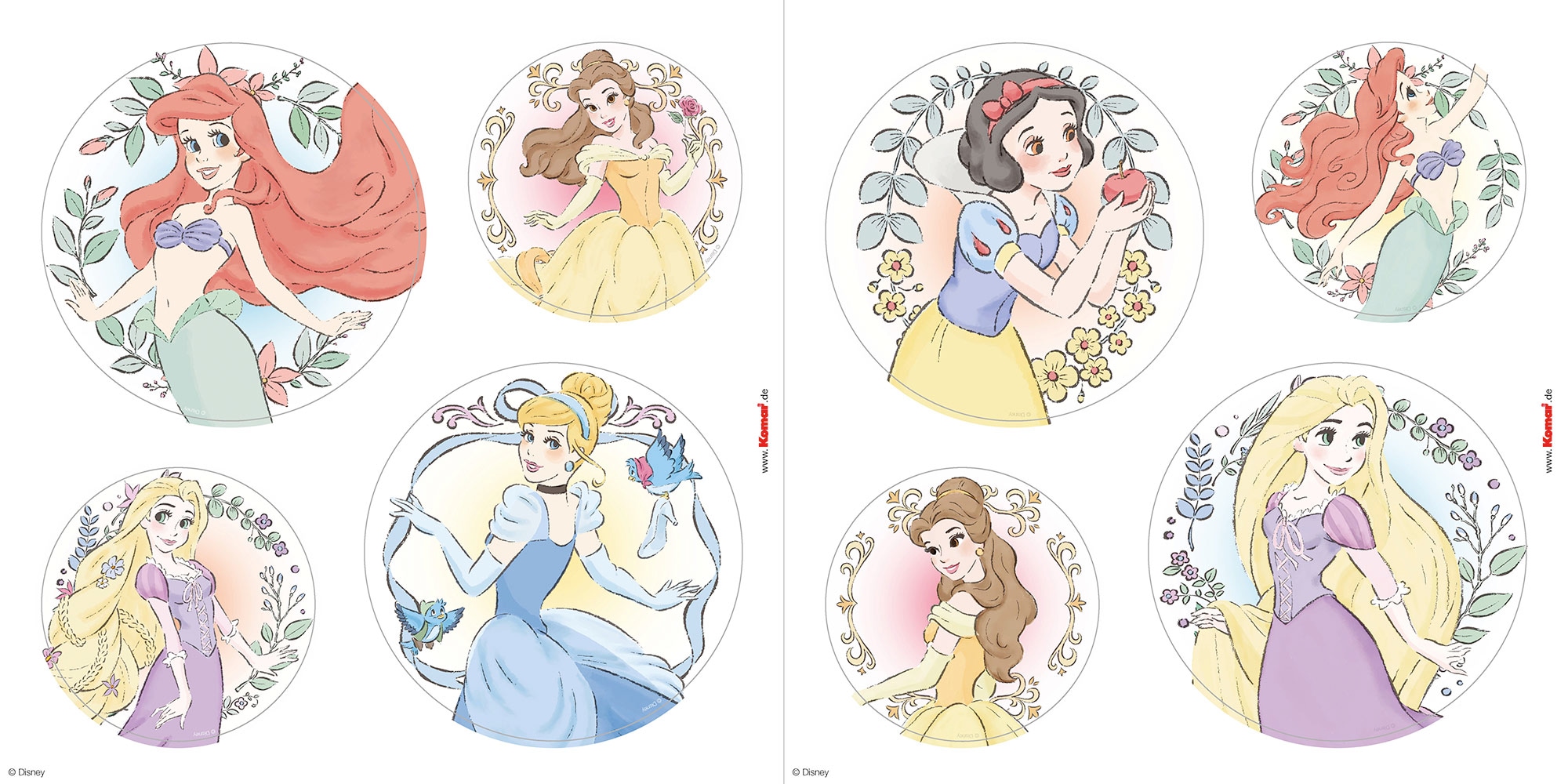 Komar Tableau de fenêtre »Fenstersticker - Princess Kindness - Grösse 30 x 30 cm« 34 x 30 cm, 2 Bogen