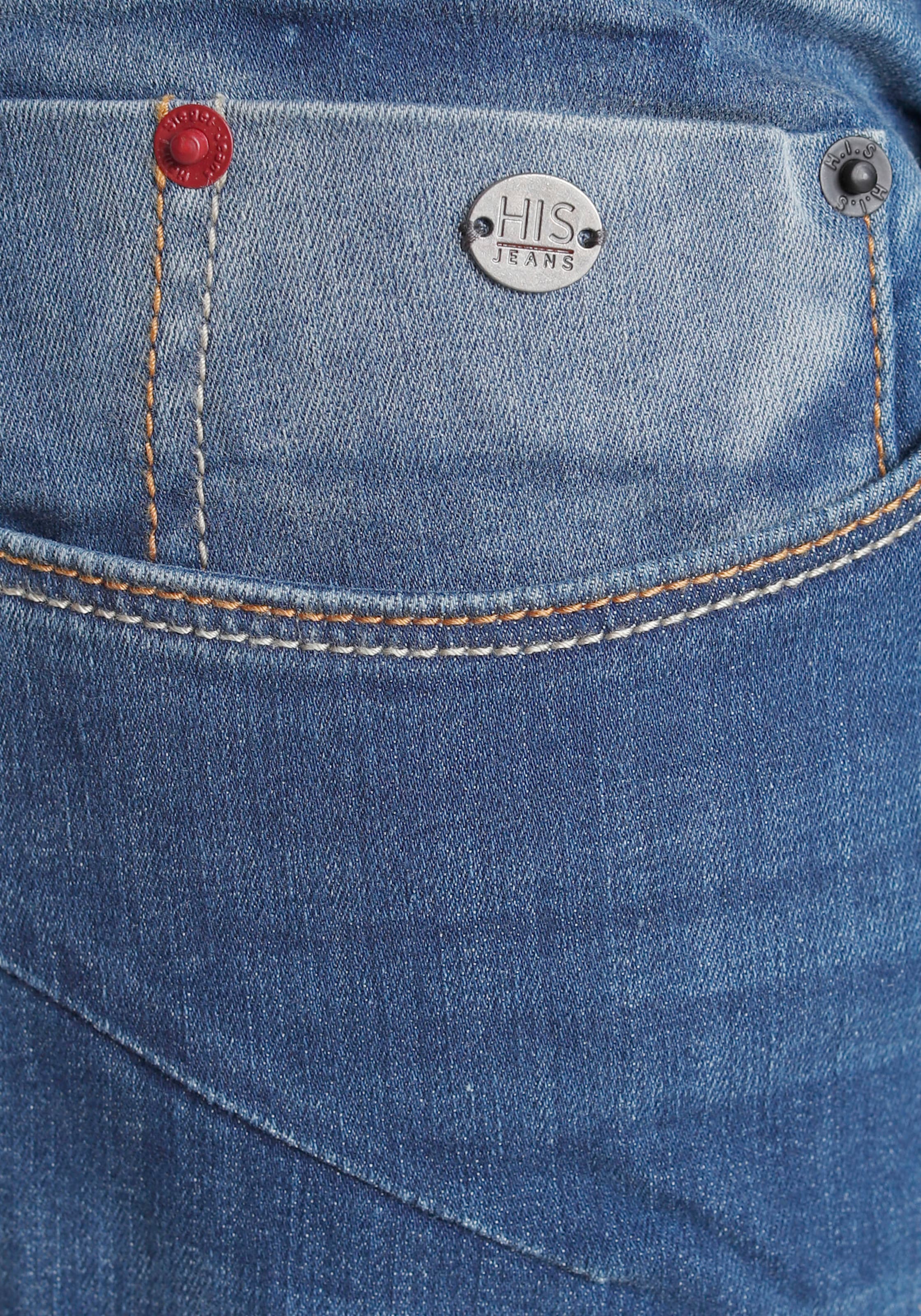 H.I.S Comfort-fit-Jeans »ANTIN«, bequeme Passform, gerades Bein, mit Used-Waschung