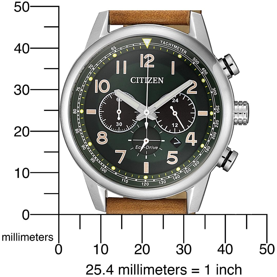 Citizen Chronographe Armbanduhr, Herrenuhr, Solar, Datum, Stoppfunktion, Lederarmband