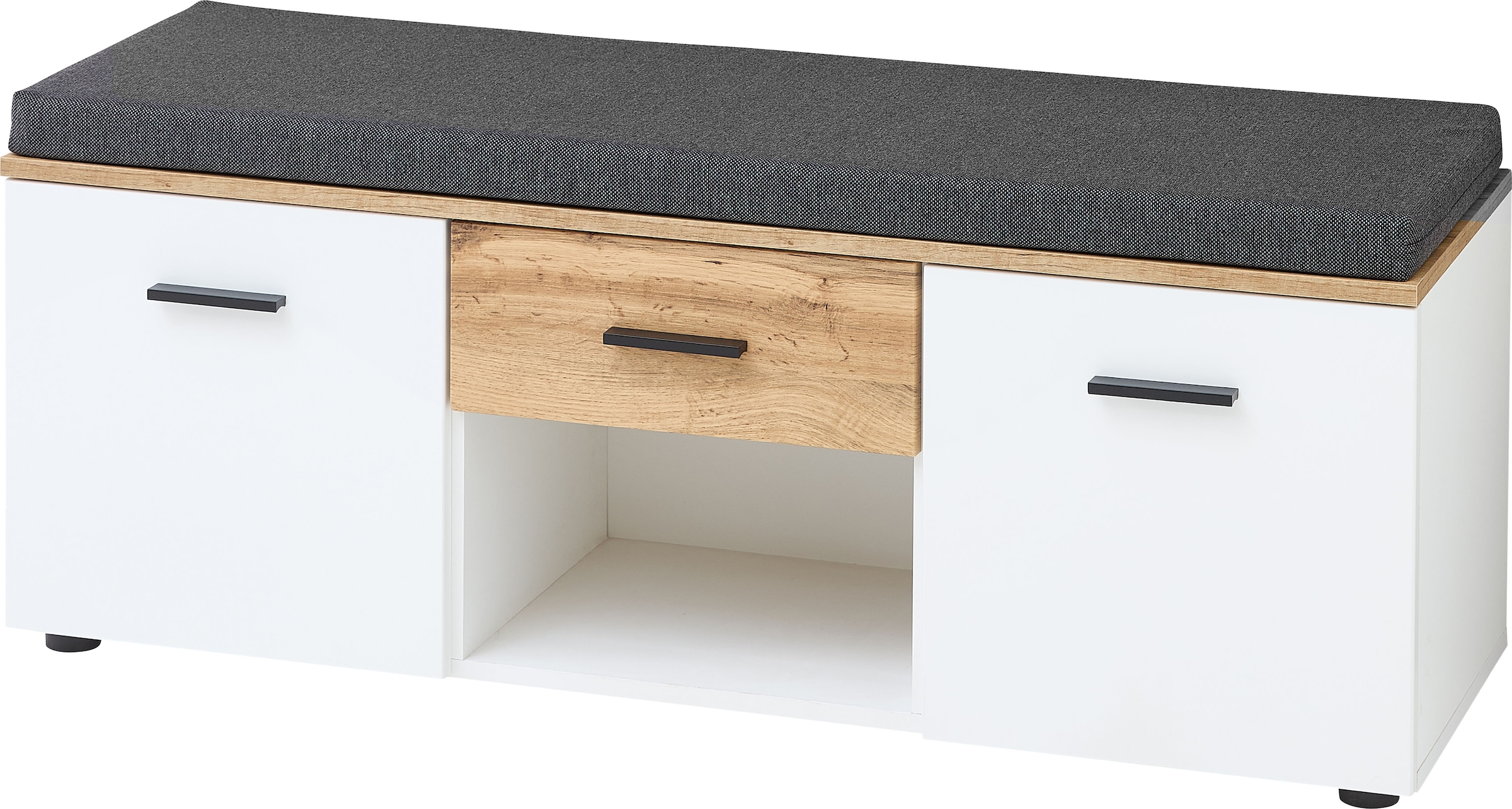 Image of Innostyle Bank "Sparks Schuhbank, 120x47x38cm (B/H/T)" 1 Stk. tlg. 2 türig, 1 Schublade,2 Böden, Softclose, 1 Sitzkissen