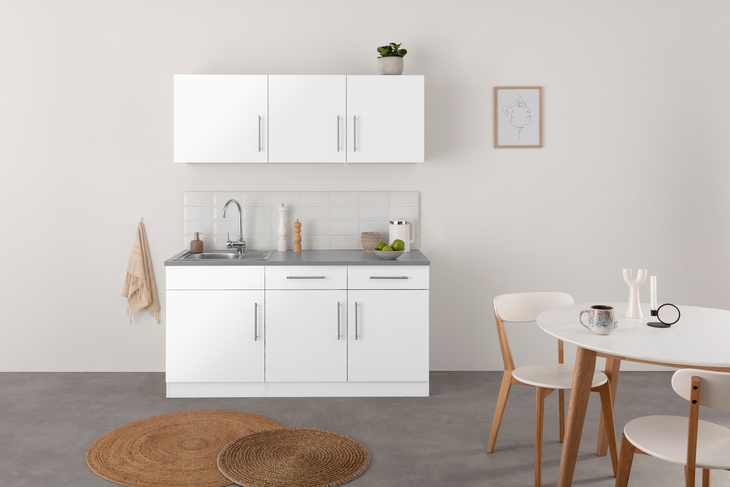 wiho Küchen Pantryküche "Cali" ohne E-Geräte, Breite 160 cm
