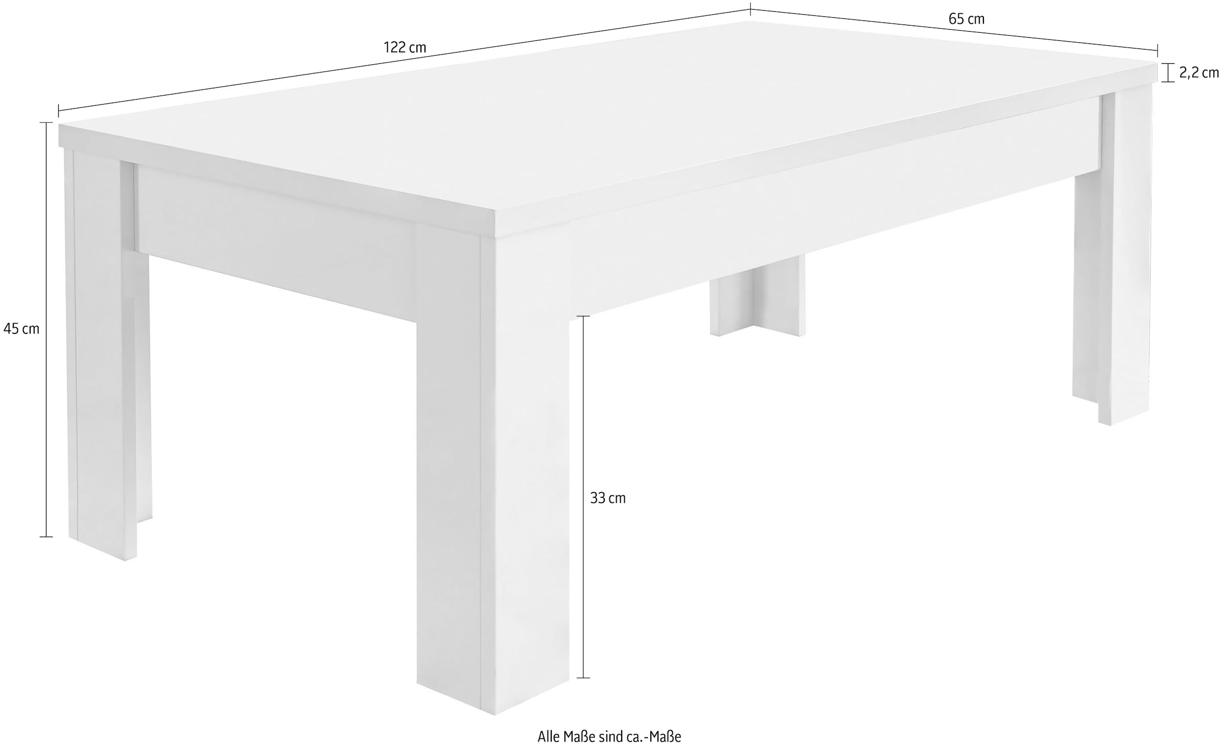 INOSIGN Couchtisch »Amalfi«, 122 x 65 cm