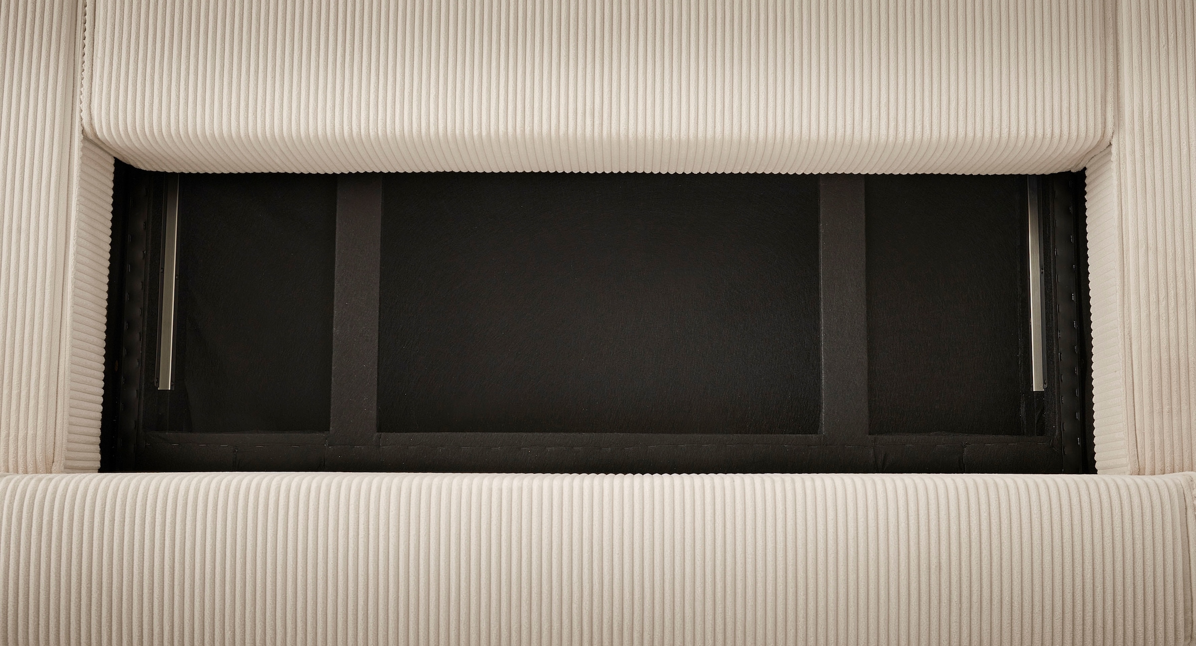 GOODproduct Wohnlandschaft »CASSI L-Form, 241cm - OTTO. Verlässliche Qualität.« Schlaffunktion (133/270cm), Bettkasten, Seitentaschen, Cord-Bezug