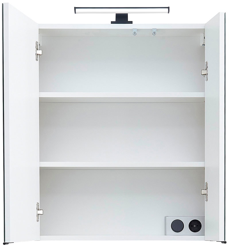 Saphir Ensemble de meubles de salle de bain »Quickset 395 4-teilig, Waschbeckenunterschrank mit LED-Spiegelschrank« 5 cuis tlg.