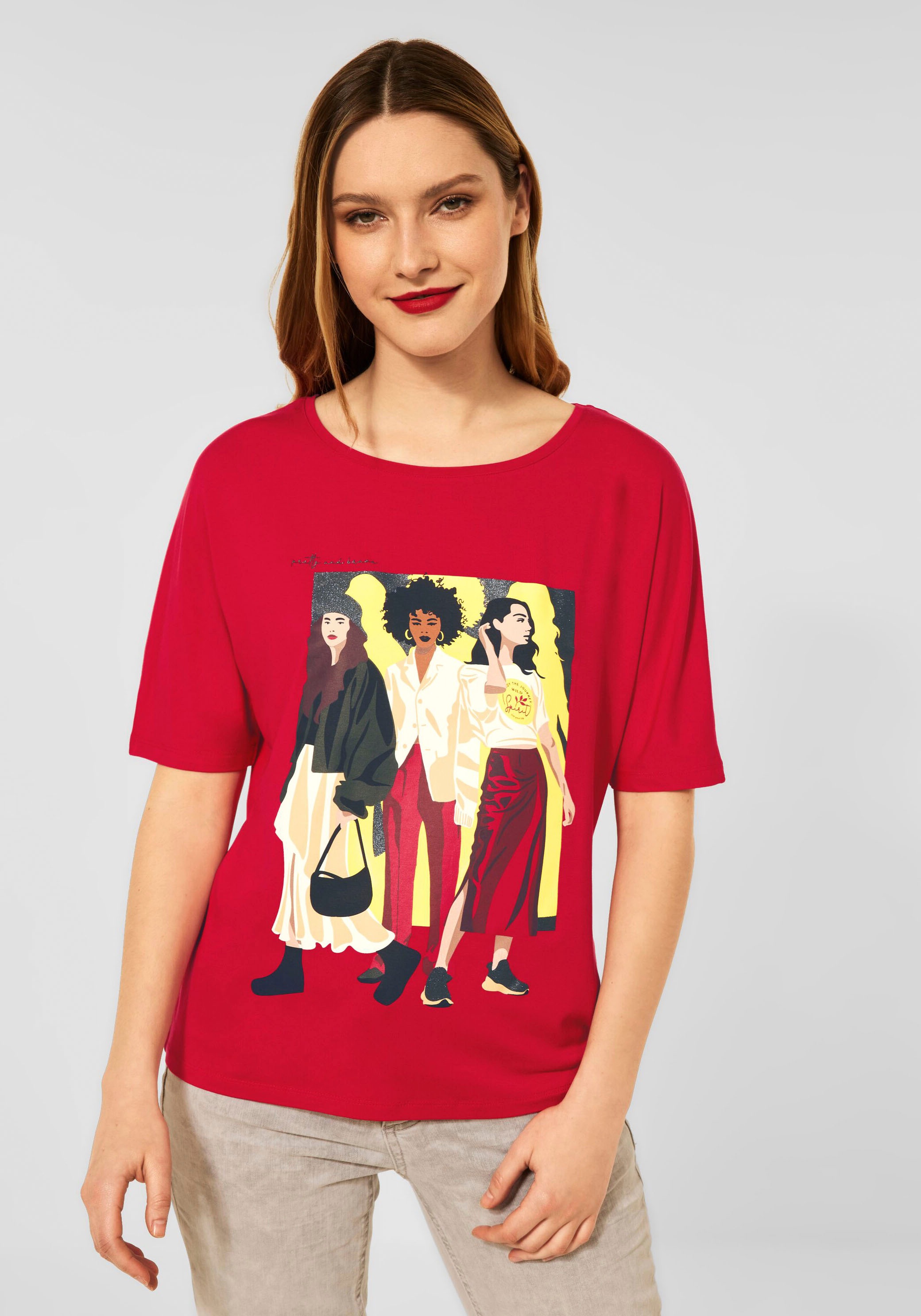 Image of STREET ONE Print-Shirt, mit grossem Frontdruck bei Ackermann Versand Schweiz