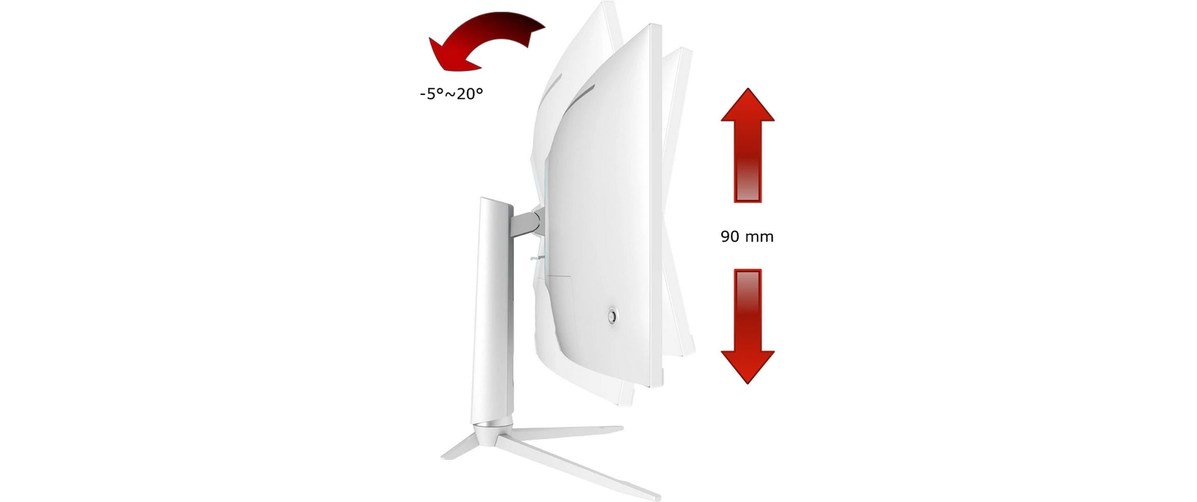 LC-Power Moniteur de jeu incurvé »LC-M34-Q-C-PRO« 86,36 cm/34 ″  3440 x 1440 px 165 Hz