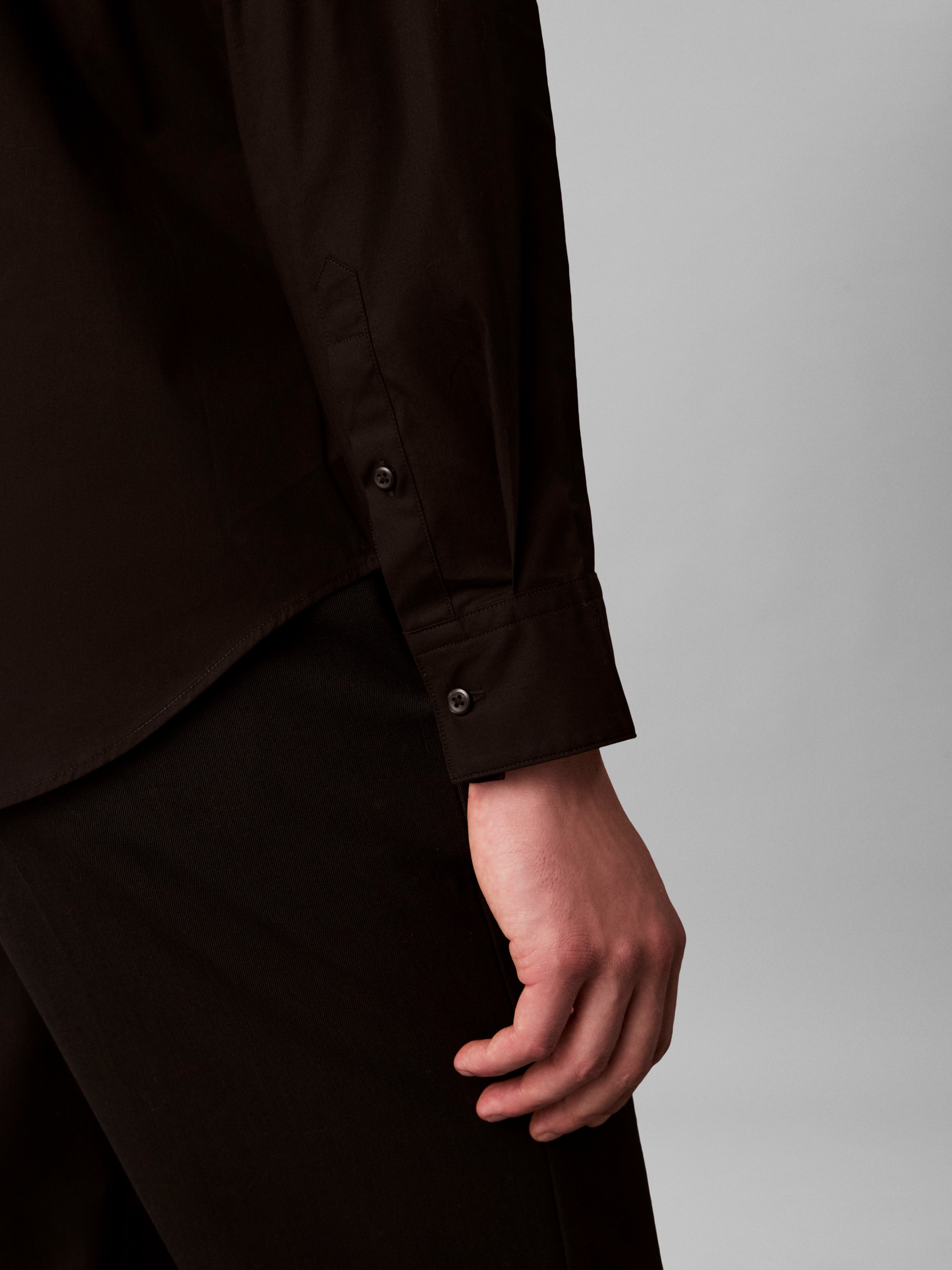 Calvin Klein Businesshemd »LS SOLID STRETCH CLASSIC SHIRT« mit Kentkragen
