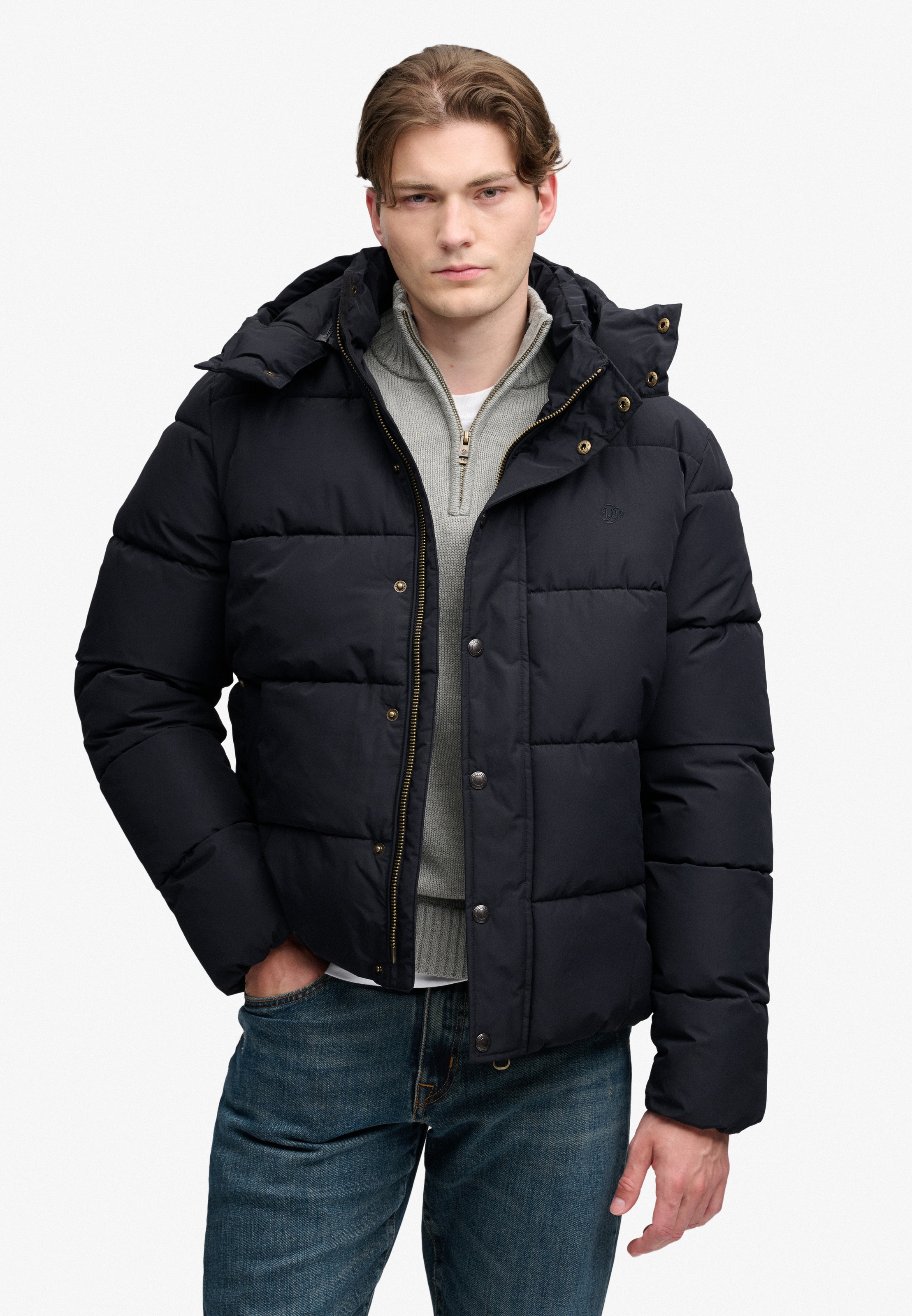 Superdry Steppjacke »PREMIUM HOOD PUFFER JKT« mit Kapuze Kunstfaser, relaxed fit