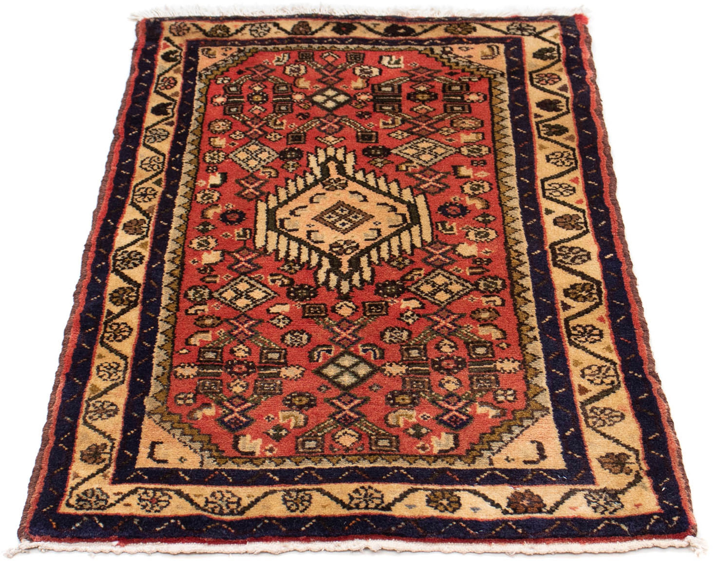 Image of morgenland Orientteppich »Perser - Nomadic - 98 x 58 cm - hellrot«, rechteckig, 10 mm Höhe, Wohnzimmer, Handgeknüpft, Einzelstück mit Zertifikat bei Ackermann Versand Schweiz