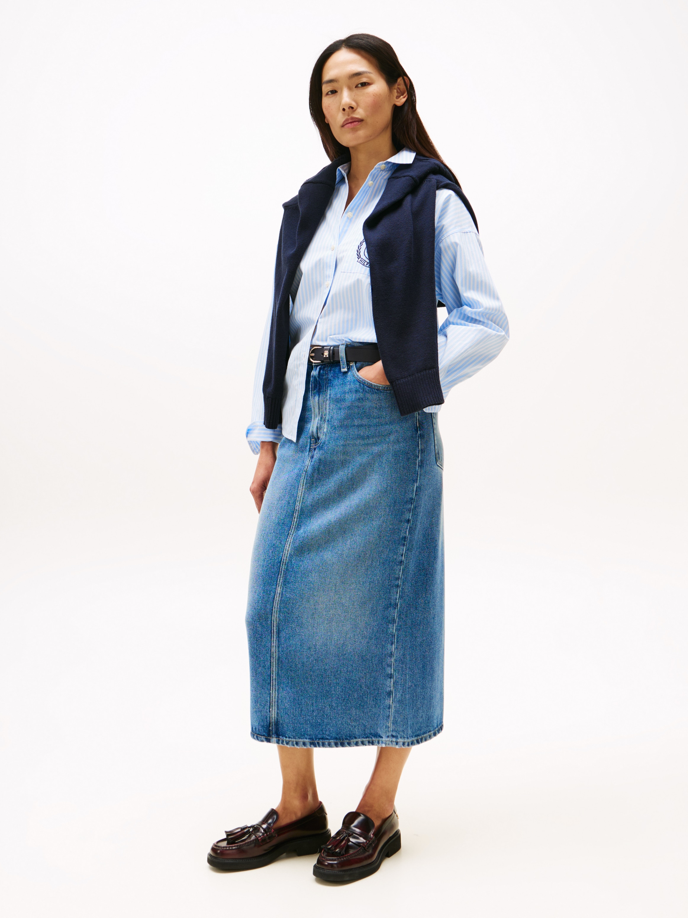 Tommy Hilfiger Jeansrock »DNM LANA MIDI HW SKIRT«