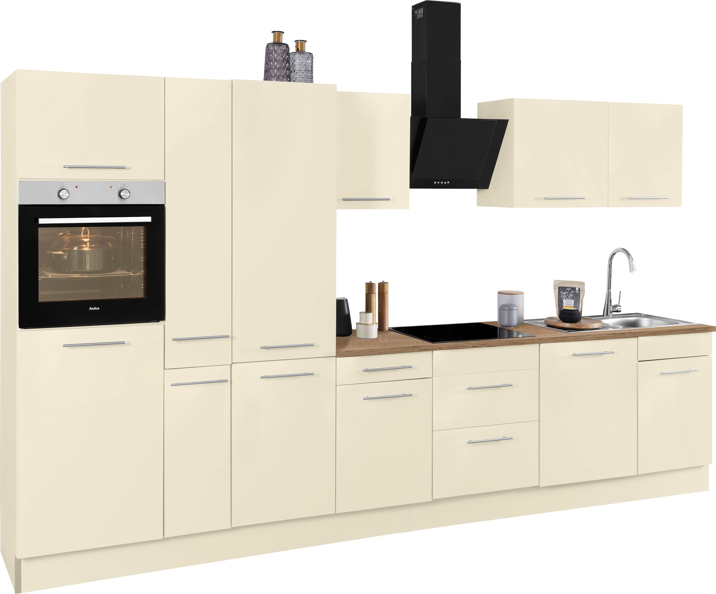 Image of wiho Küchen Küchenzeile »Ela«, ohne E-Geräte, Breite 360 cm, Soft-Close-Funktion, höhenverstellbare Füsse bei Ackermann Versand Schweiz