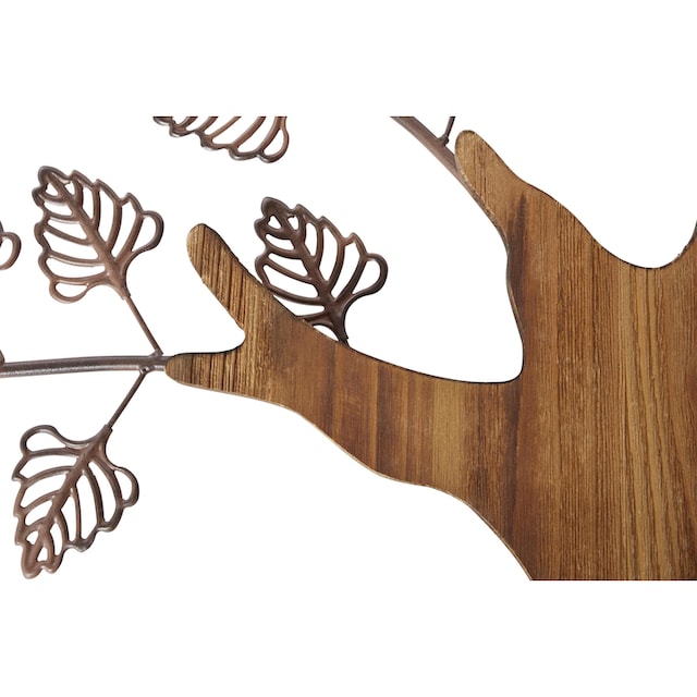 HOFMANN LIVING AND MORE Wanddekoobjekt »Baum«, Materialmix aus Metall und  Holz à bas prix