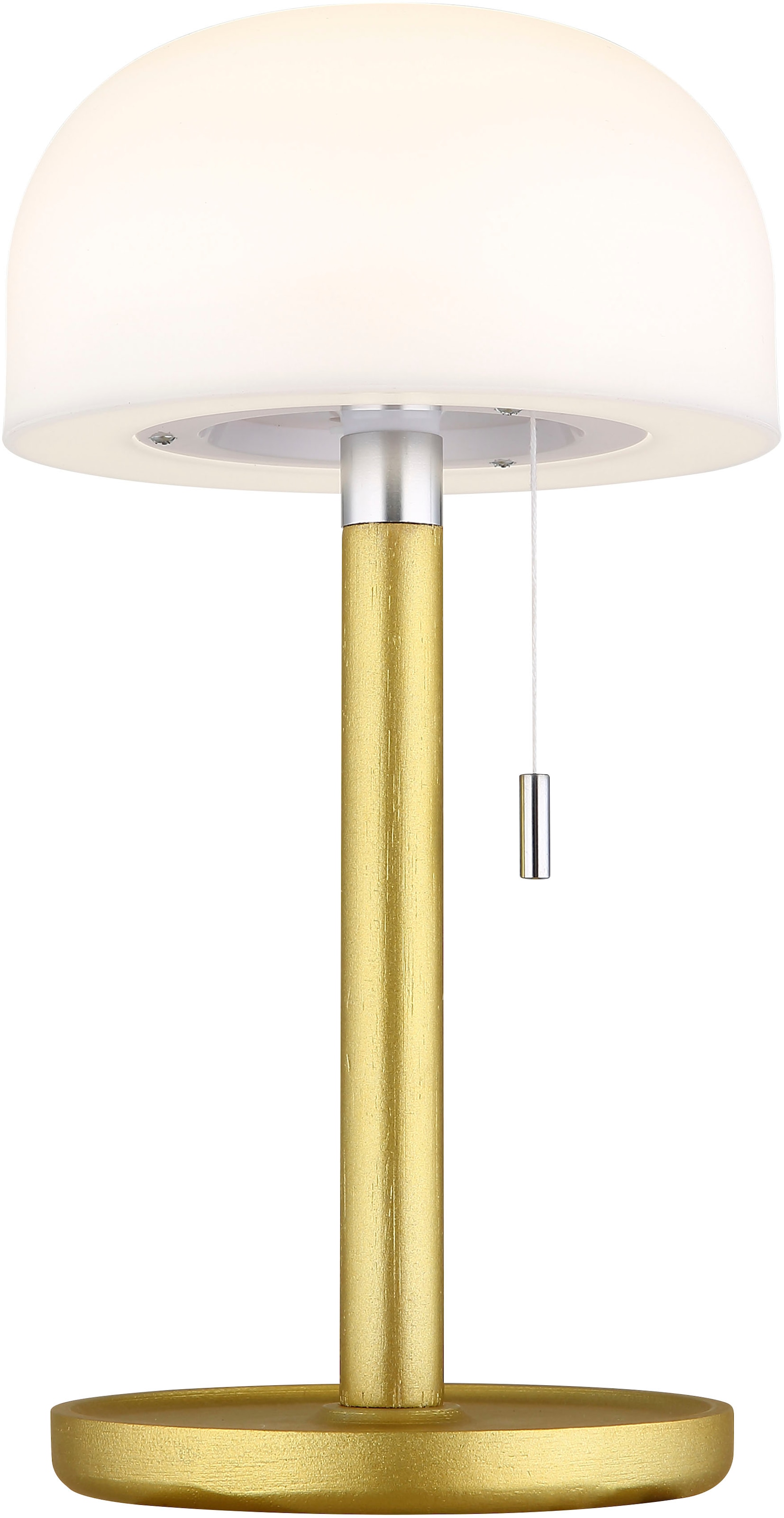 GLOBO LIGHTING LED Tischleuchte »NORMAN« LED-Modul 1 Stk. warmweiss - kaltweiss Akkutischleuchte auch für draussen, Zugschalter Kordel, Akkulampe