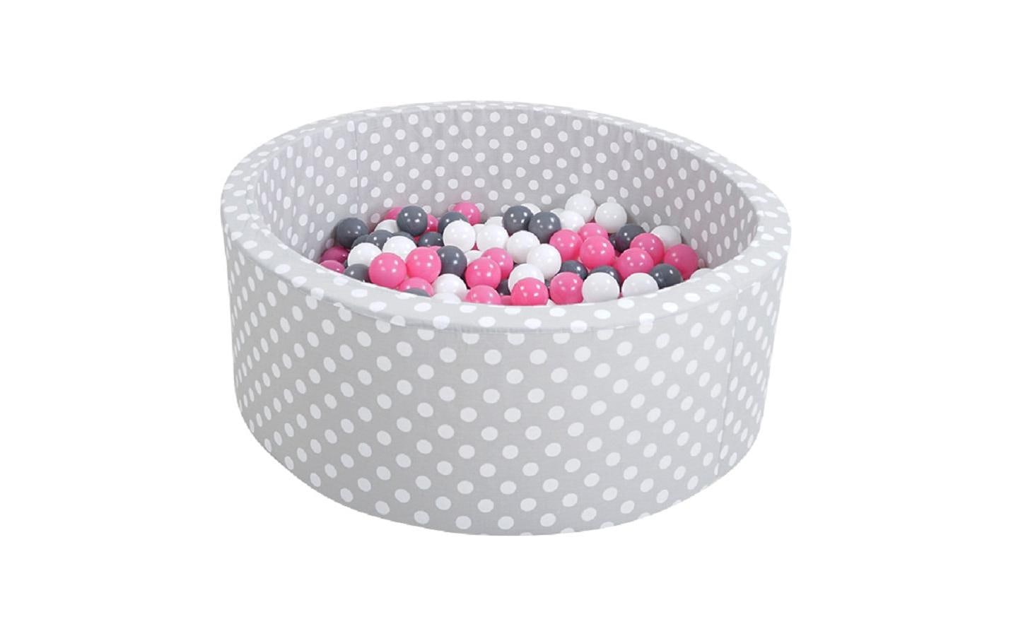 Image of Knorrtoys® Bällebad »Grey White Dots 300 Bälle creme/grey/rose« bei Ackermann Versand Schweiz