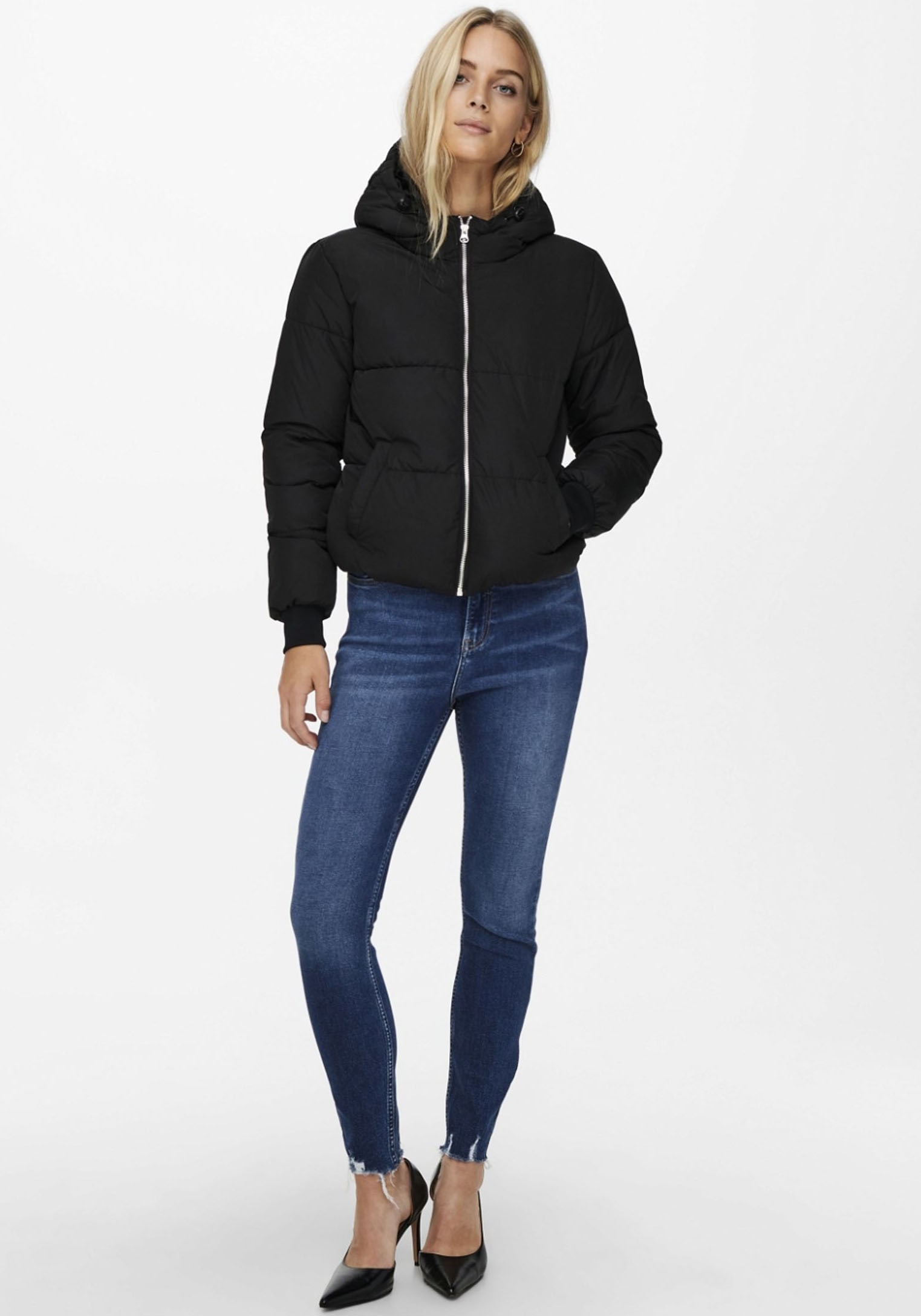 JDY Steppjacke »JDYNEWERICA LIFE SHORT HOOD JKT OTW NOOS« mit Kapuze