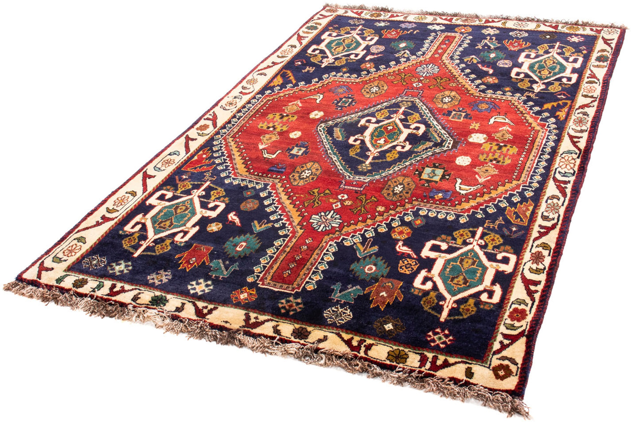 Image of morgenland Orientteppich »Perser - Nomadic - 190 x 120 cm - dunkelrot«, rechteckig, 10 mm Höhe, Wohnzimmer, Handgeknüpft, Einzelstück mit Zertifikat bei Ackermann Versand Schweiz