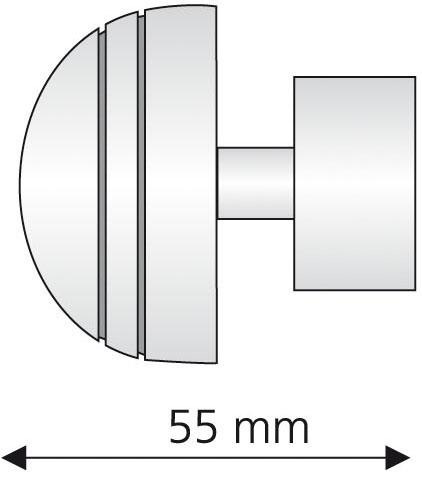 Liedeco Gardinenstangen-Endstück, (Set, 1 St.), für Gardinenstange Ø 28 mm