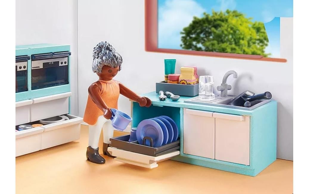 Playmobil® Spielbausteine »My Life Küche mit Essplatz 71608«, (105 St.)