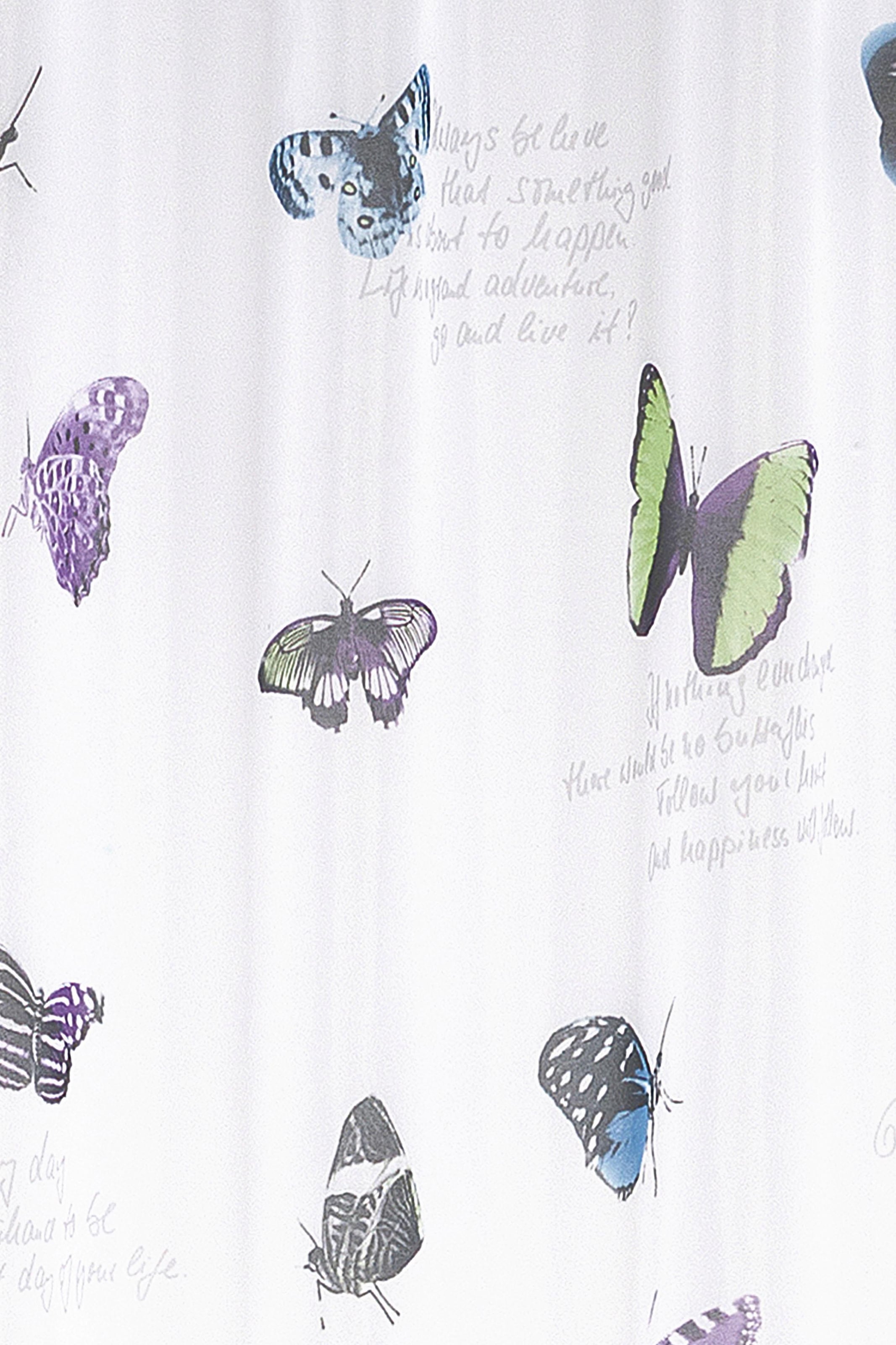 freundin Home Collection Gardine »Summer Butterfly 00 weiss-bunt«, (1 St.)
