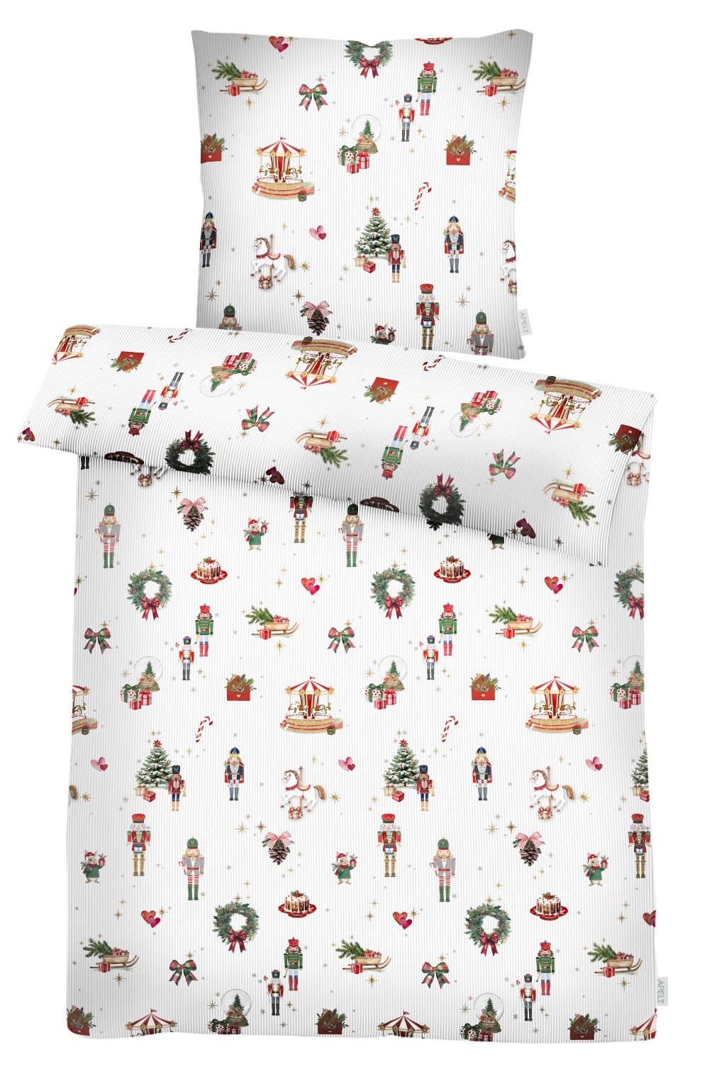 APELT Bettwäsche »Noel Flanell« 2 Bettwäsche-Set mit Reissverschluss, Flanell, Digitaldruck
