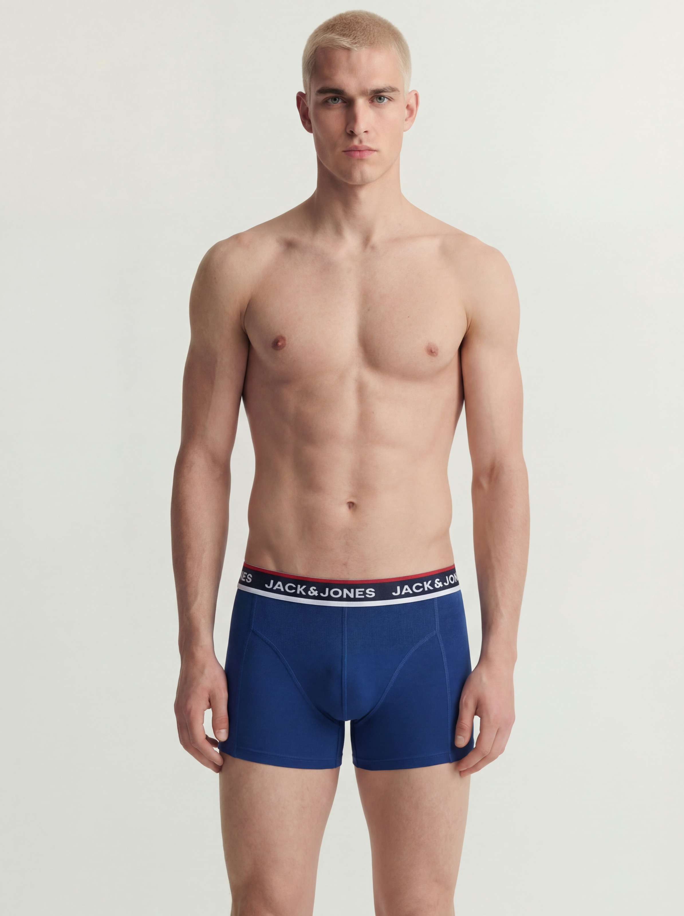 Jack & Jones Tronc »JACSWAY SOLID TRUNKS 3 PACK« Paquet, 3 cuis mélange de coton, ceinture élastique