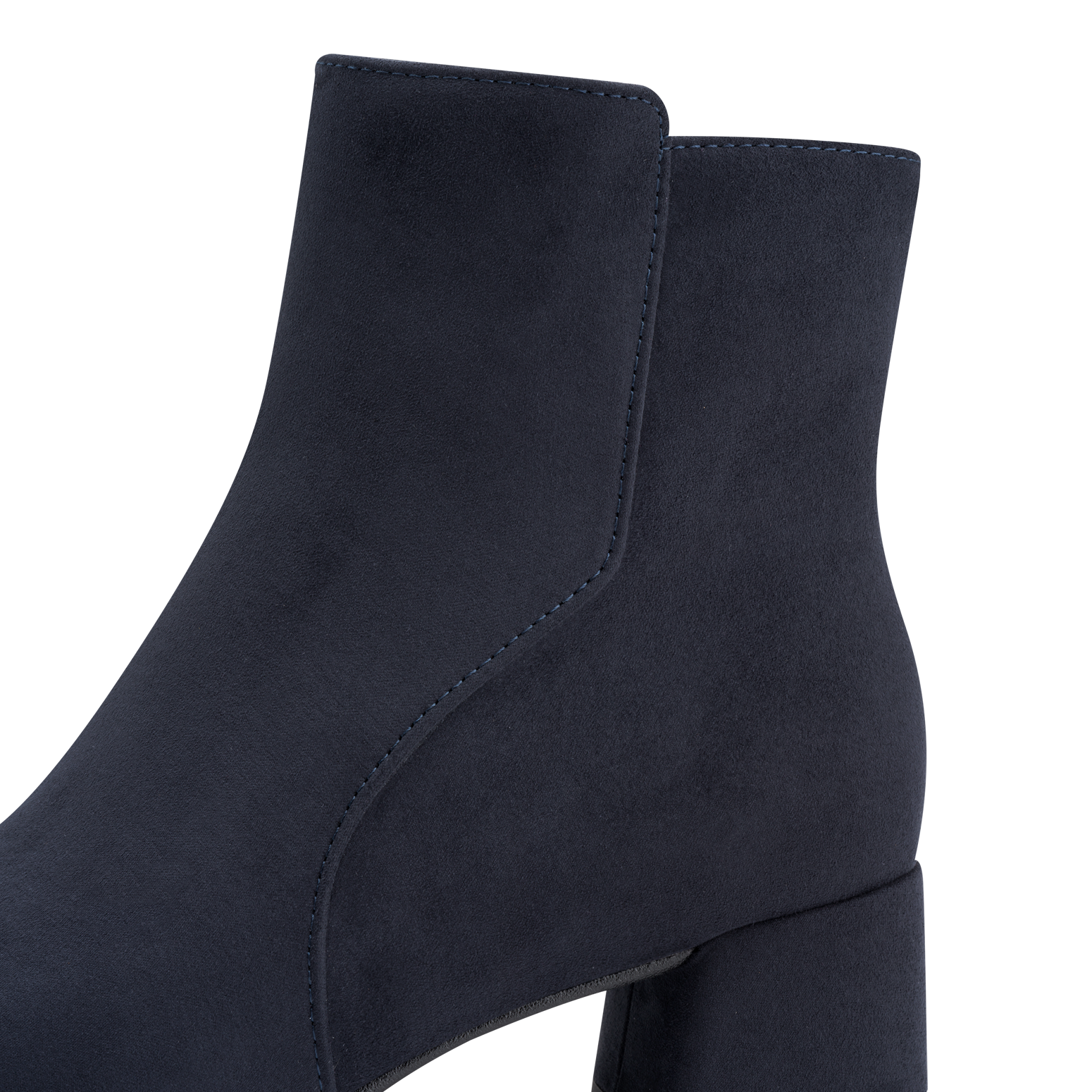 MARCO TOZZI Bottines  à talon bloc, chaussure business, bottines avec surpiqûres décoratives
