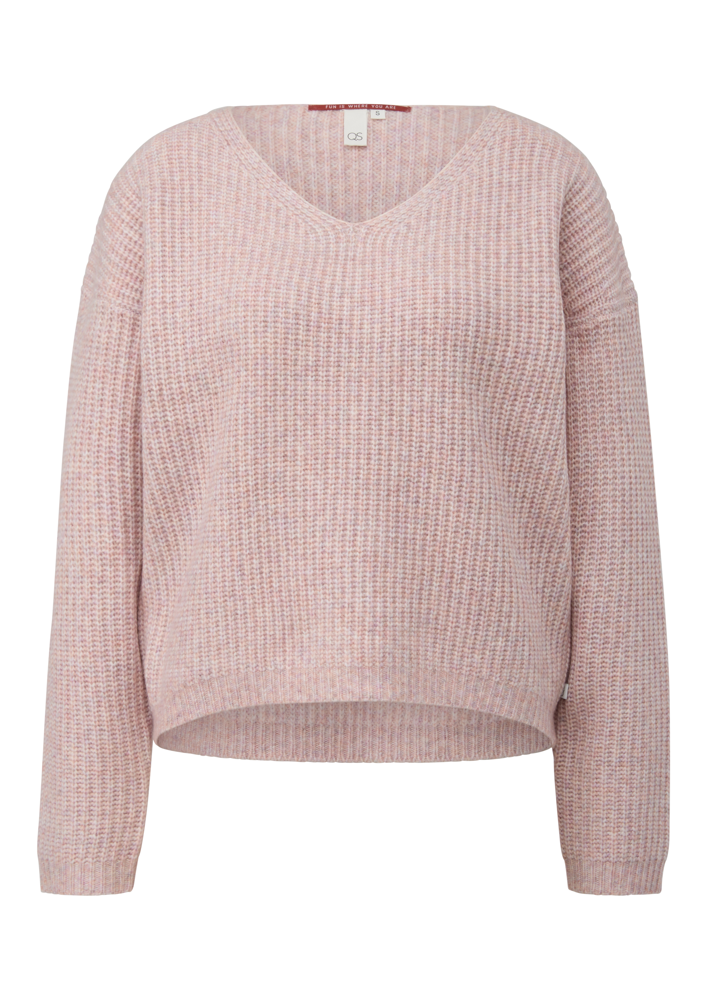 QS Pull en tricot in Melange Optik