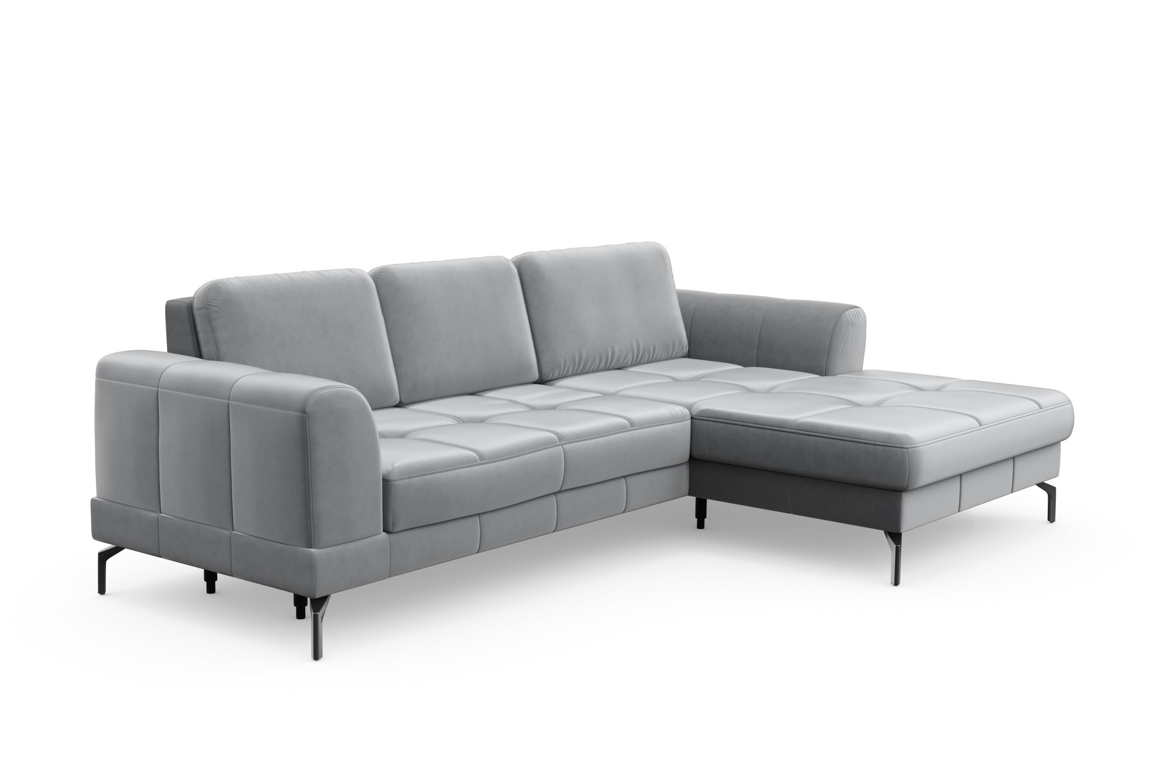 sit&more Ecksofa »Bendigo L-Form«, inklusive Sitztiefenverstellung, Bodenfreiheit 15 cm, 2 Fussfarben