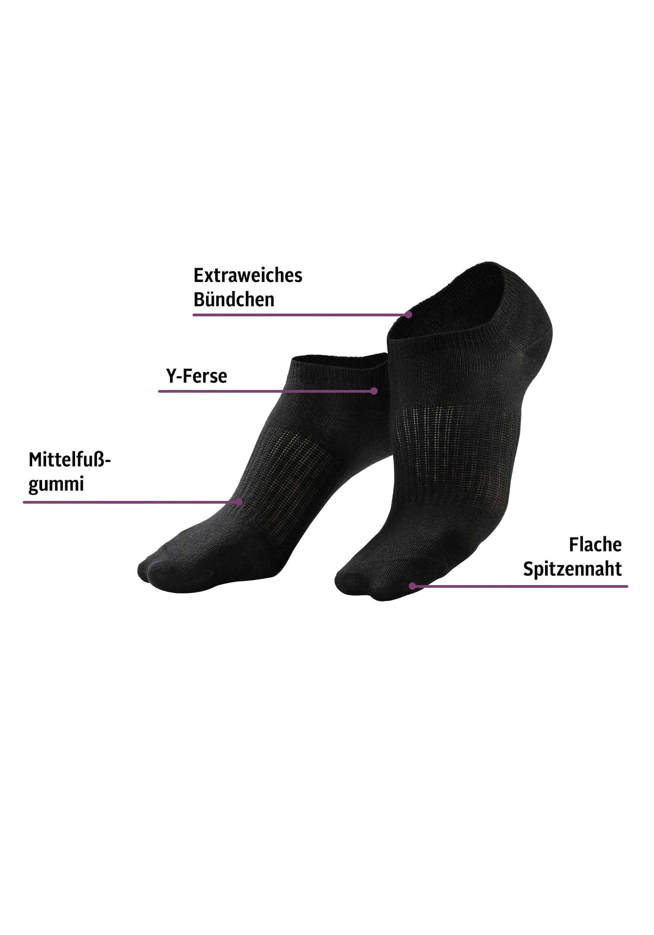 LASCANA ACTIVE Sneakersocken, (Packung, 7 Paar), mit Mittelfussgummi