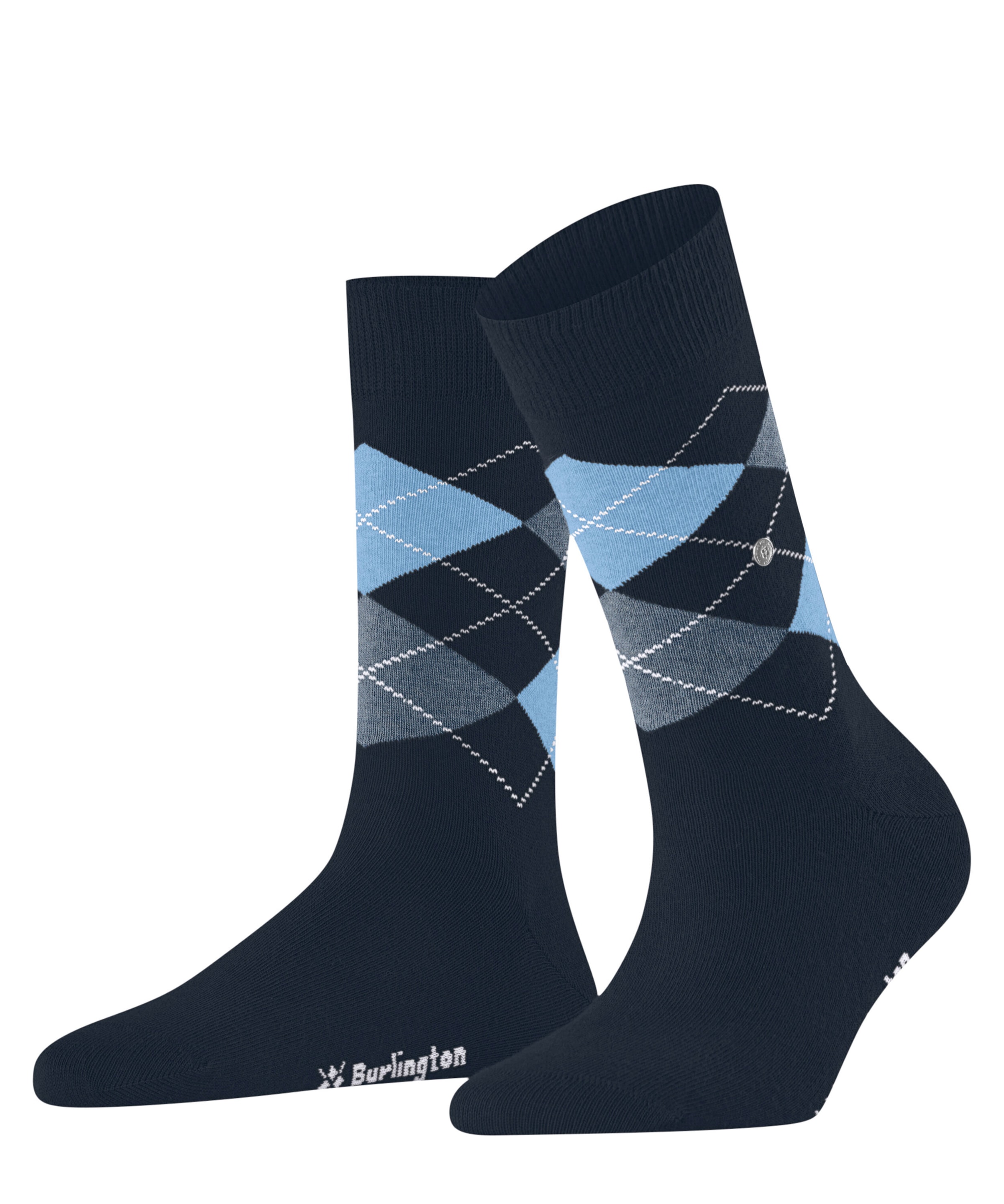 Burlington Chaussettes »Basic Gift Box« 2 paires,  Coffret cadeau, motif losanges, clip Burlington, taille unique 36-41
