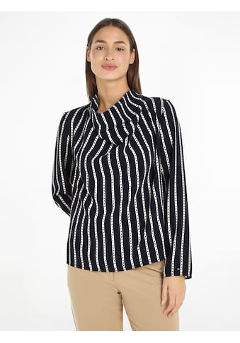 Blusentop »ARGYLE STRIPE COWL NECK BLOUSE«