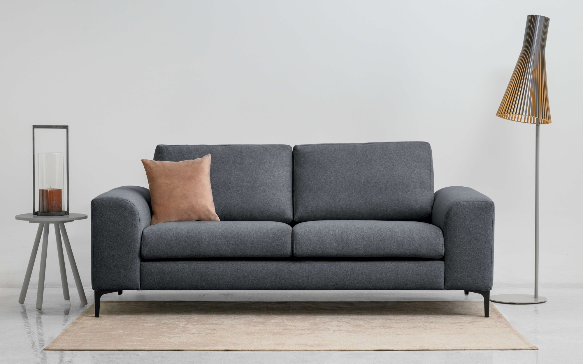 Image of GOODproduct 2,5-Sitzer "Henry, Kompaktsofa, Breite 214 cm" mit Metallbeinen, Wellenunterfederung, wasserabweisender Stoff