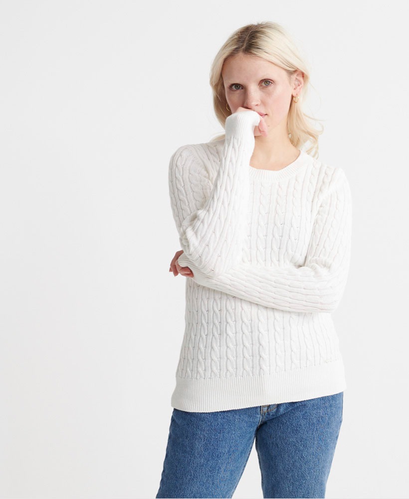 Image of Superdry Strickpullover »CROYDE BAY KNIT«, mit Zopfmuster bei Ackermann Versand Schweiz