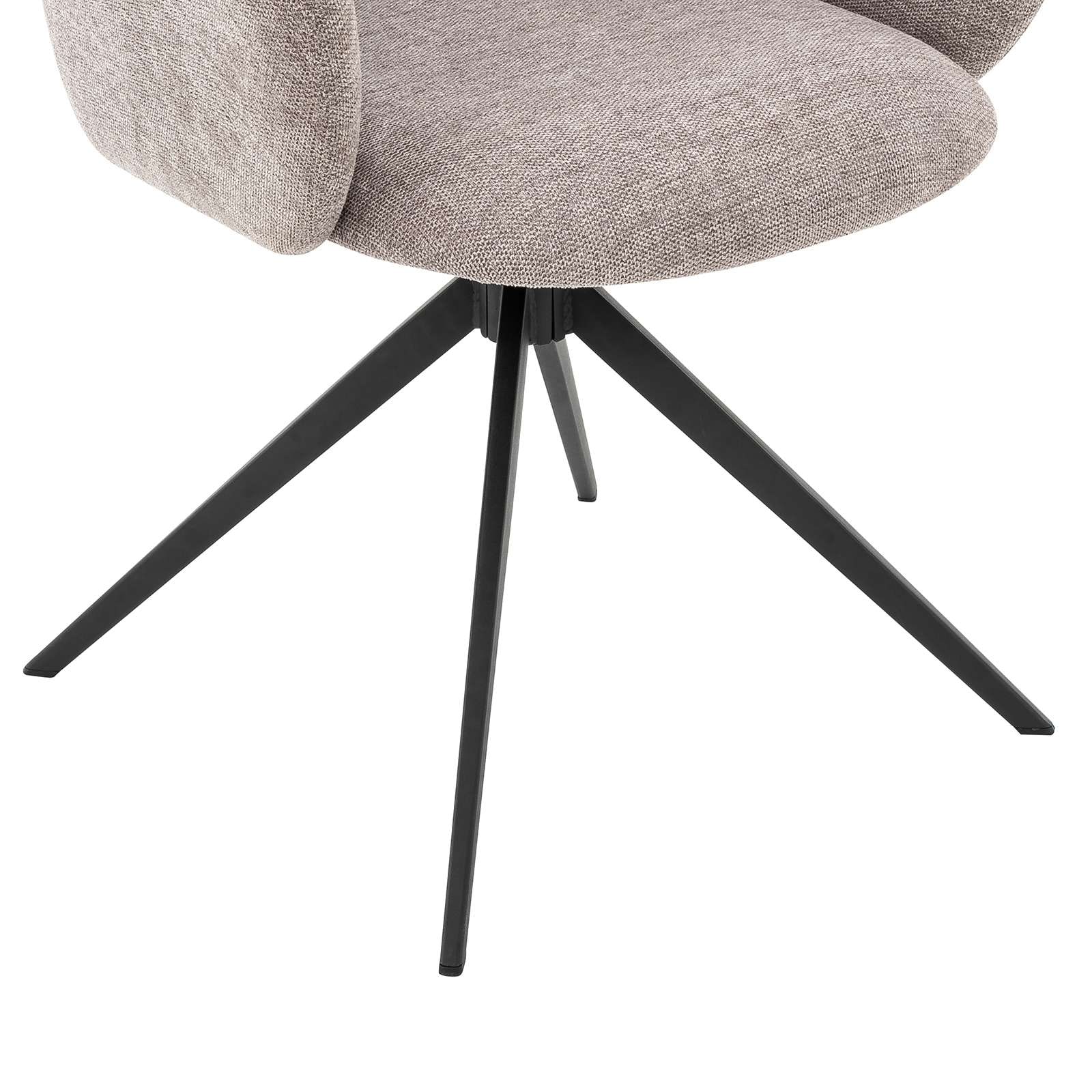 GOODproduct Chaise de salle à manger »Fynnjard« (Set) 2 cuismit schwarzen Metallbeinen, Drehfunktion, Webstoff Bezug