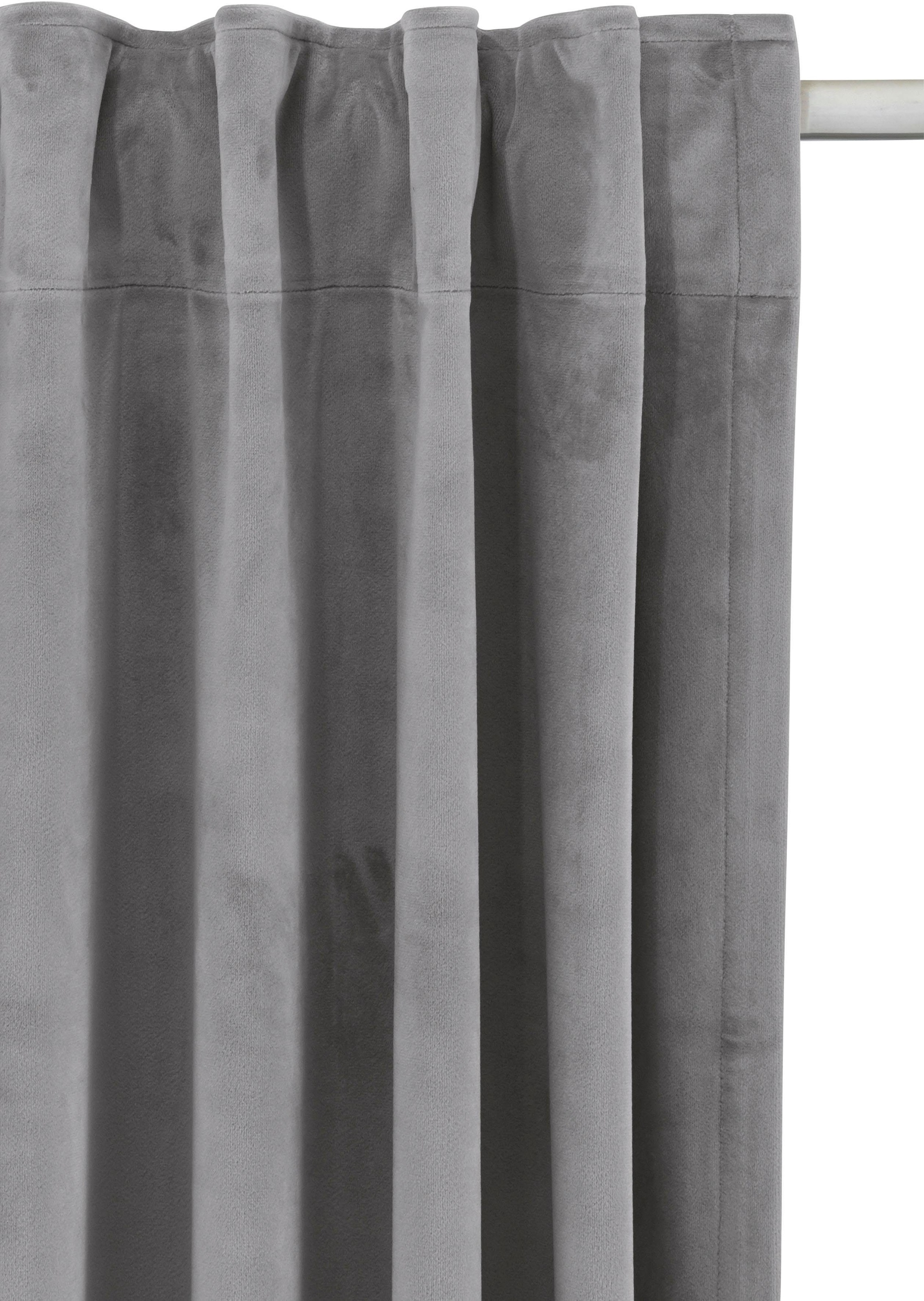 Leonique Vorhang »Velvet-Leonique« Multifunktionsband 1 Stk. tlg. Samt, mit Raffhalter, einfarbig, monochrom, edel, verschiedene Grössen