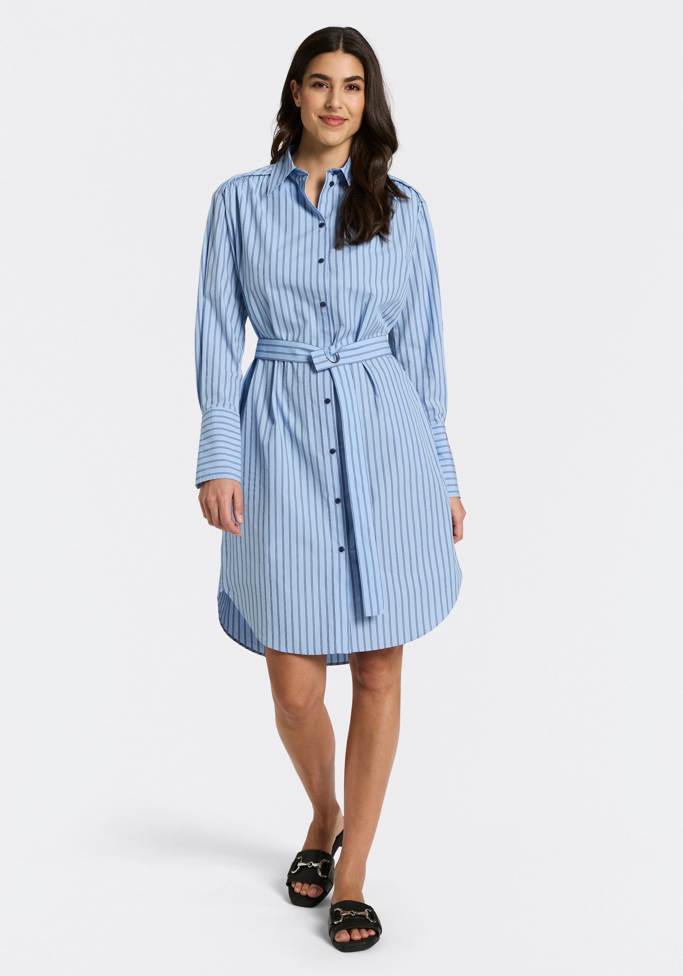 BOSS ORANGE Robe chemisier »Delegant Premium Damenmode« avec ceinture, longueur midi