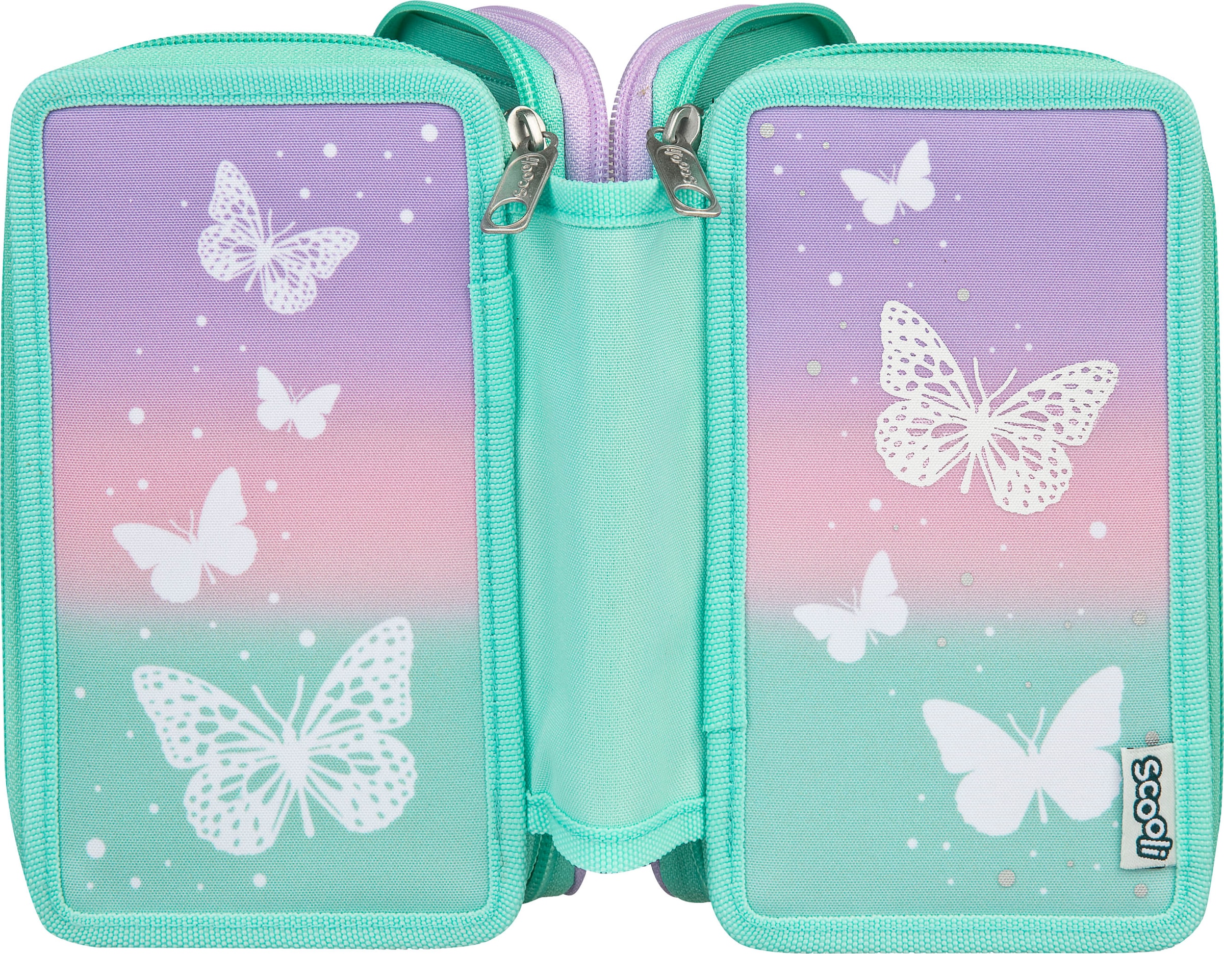 Scooli Trousse à crayons »Tripledecker, Butterfly Wishes«
