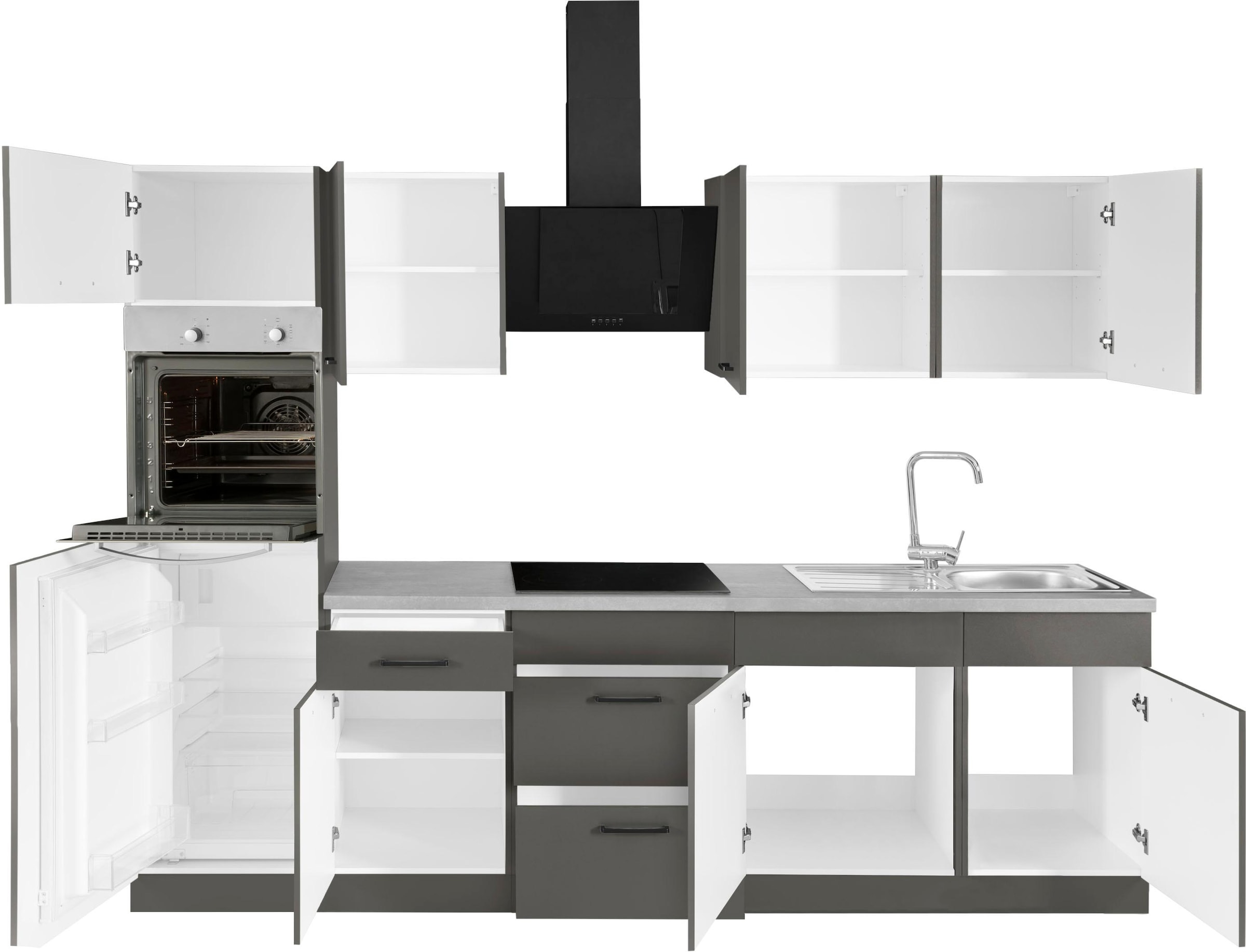 wiho Küchen Küchenzeile »Esbo«, Breite E-Geräte, cm ohne kaufen 280