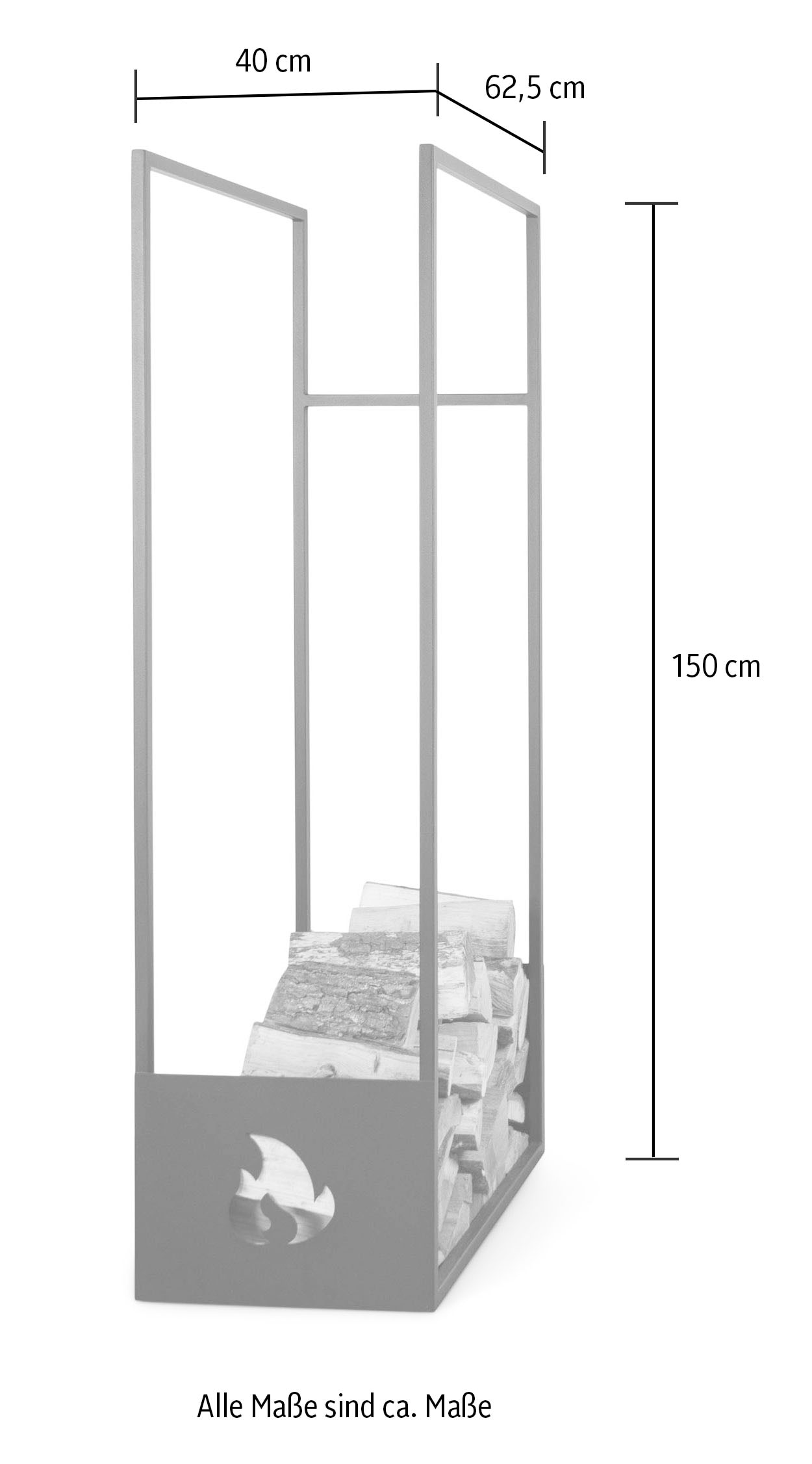 Spinder Design Ablageregal Metall, Tiefe 63 cm