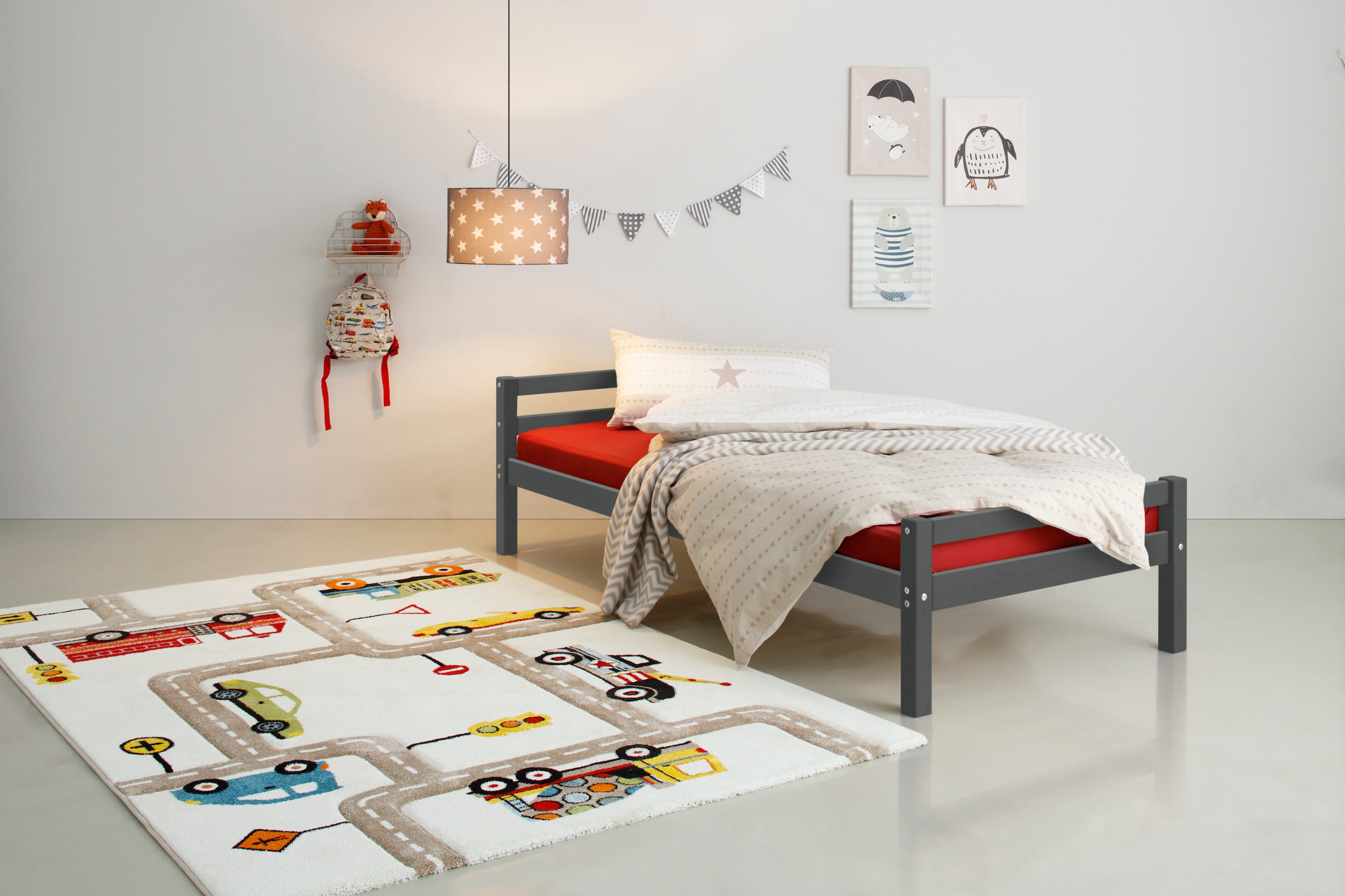 Kinderbett »Alpi«, Einzelbett aus schönem Kiefernholz, Lattenrost, Liegefläche 90x200 cm