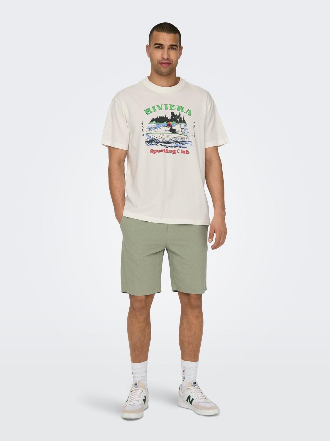 ONLY & SONS Shorts »ONSLINUS 0007 COT LIN SHORTS NOOS«