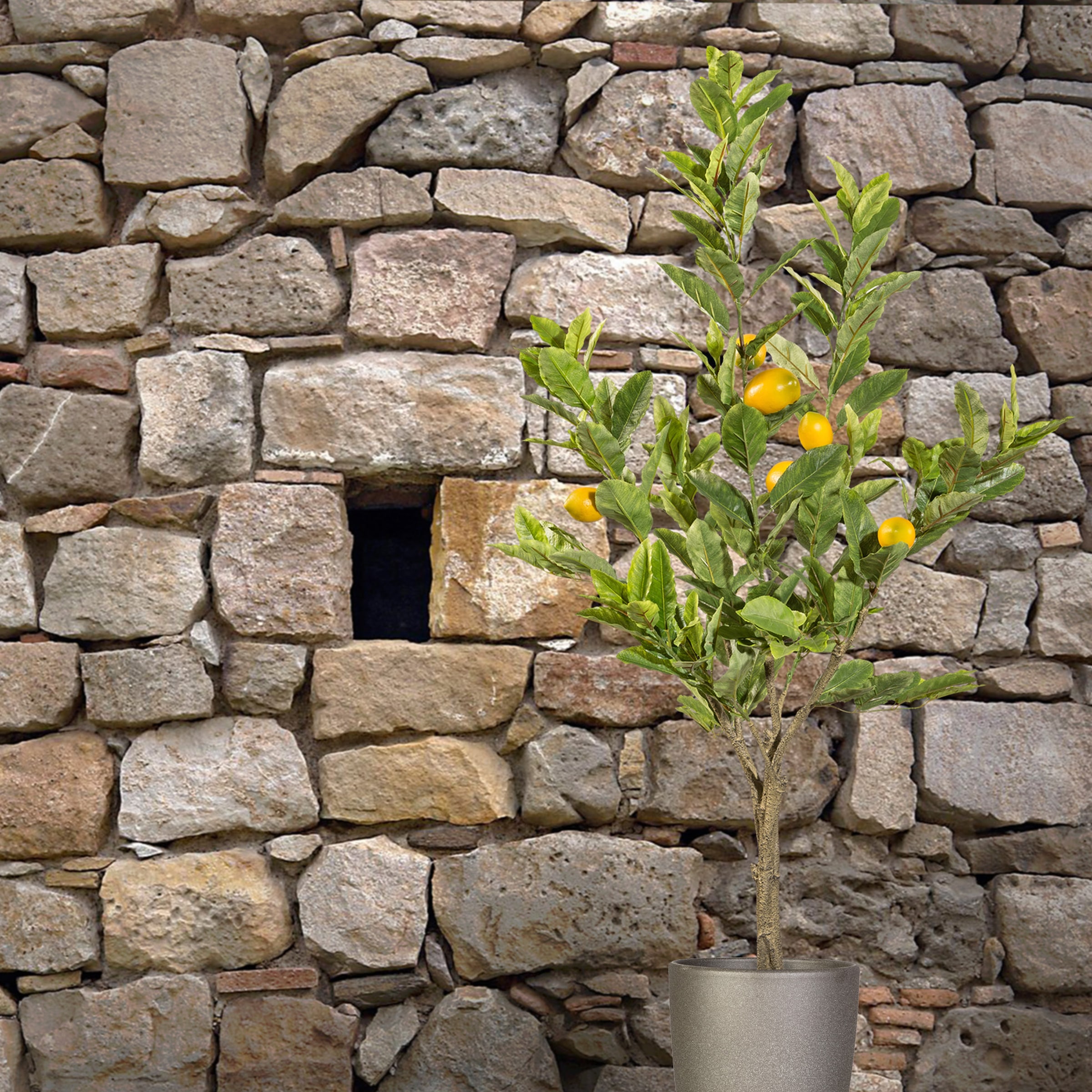 Creativ green Kunstbaum »Zitrone« mit detailgetreuer Gestaltung