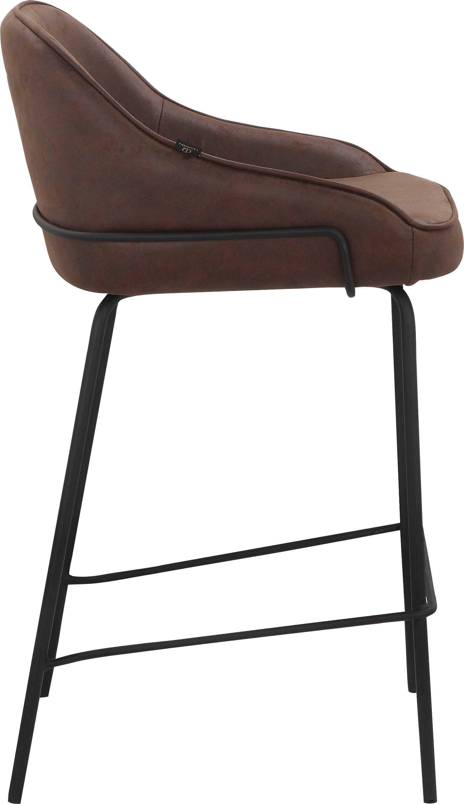 Leonique 4-Fussstuhl »Puant« () 2 Stk. Luxus-Microfaser mit Stoff aus Polyester/recyceltem Polyester, Sitzhöhe 65 cm