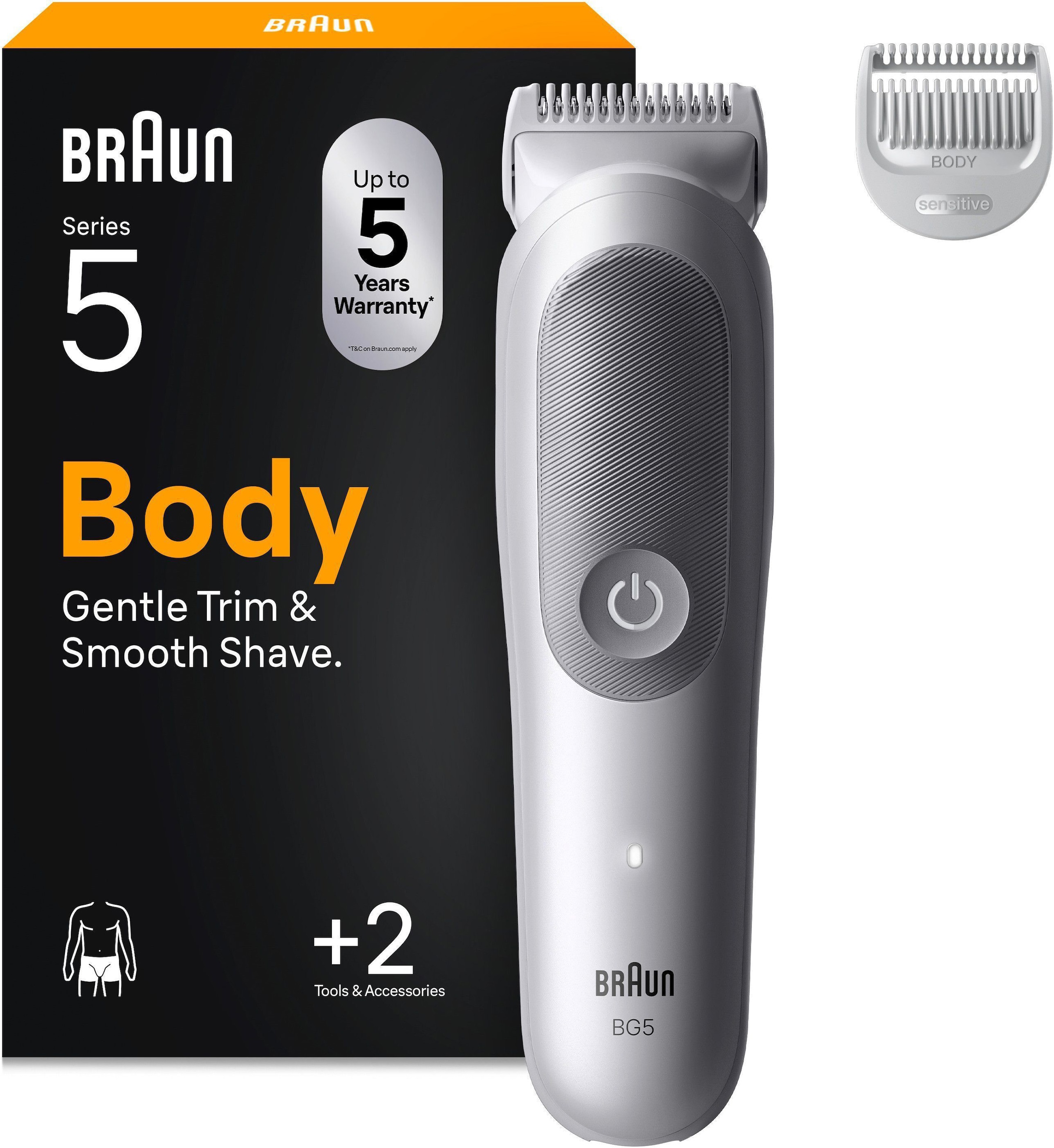 Image of Braun Haarschneider "Body Groomer BG5500" Trimmen für empfindliche Bereiche, 100 Min Akkulaufzeit, wasserdicht