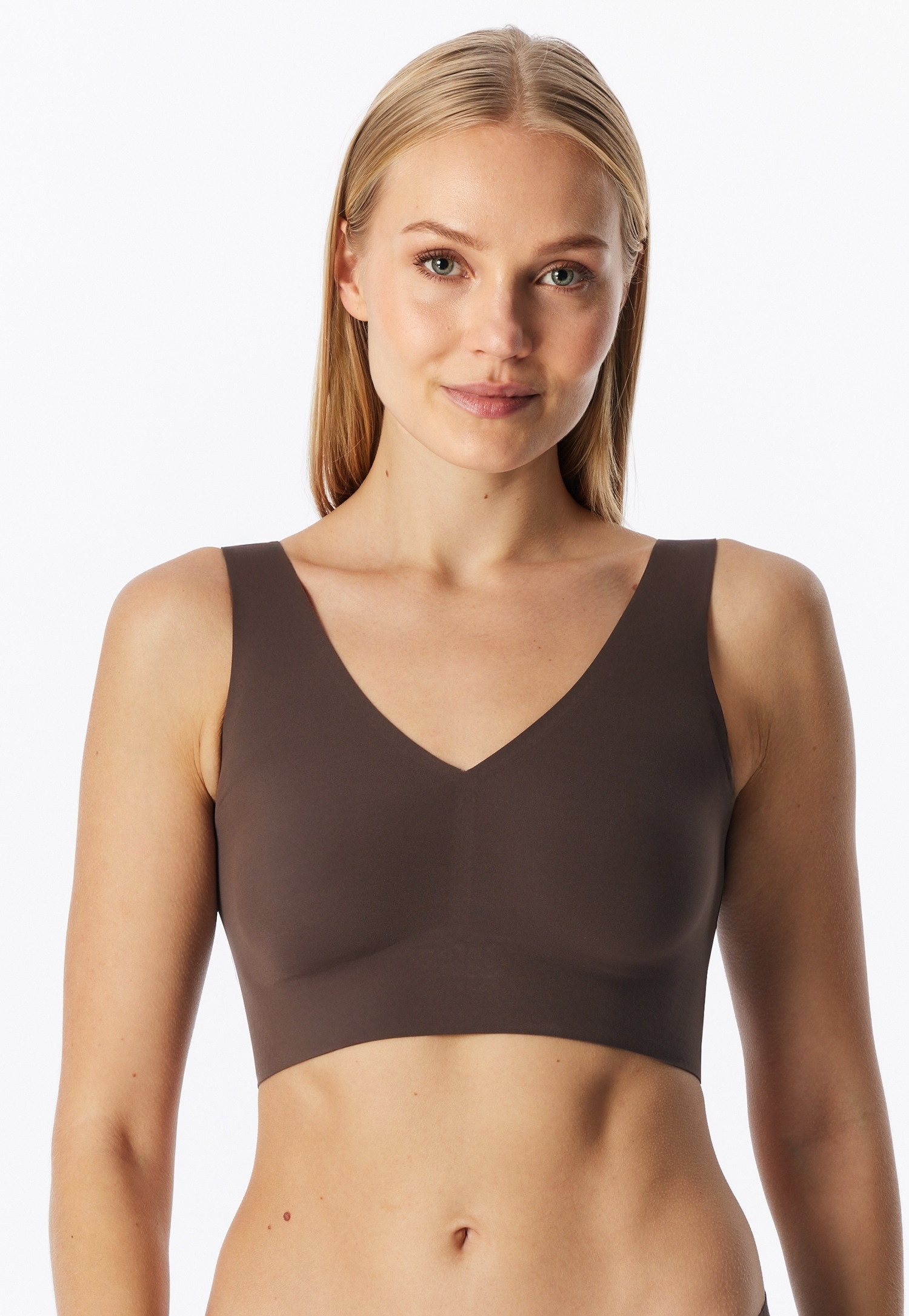 Image of Schiesser Bustier "Invisible Soft" Microfaser, Lasercut-Abschlüsse, V-Ausschnitt